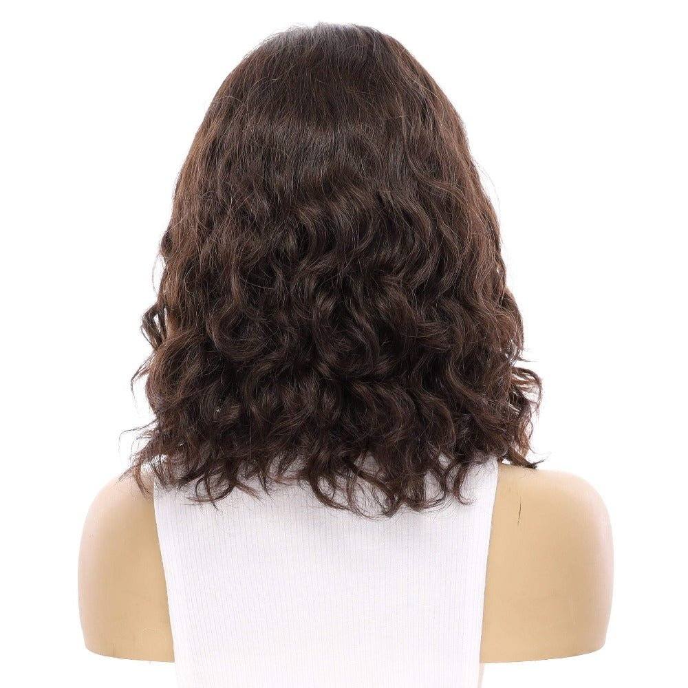 13" Victoria Silk Top Wig Dark Brown Wavy - Image 3