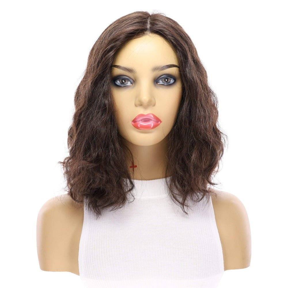 13" Victoria Silk Top Wig Dark Brown Wavy - Image 4