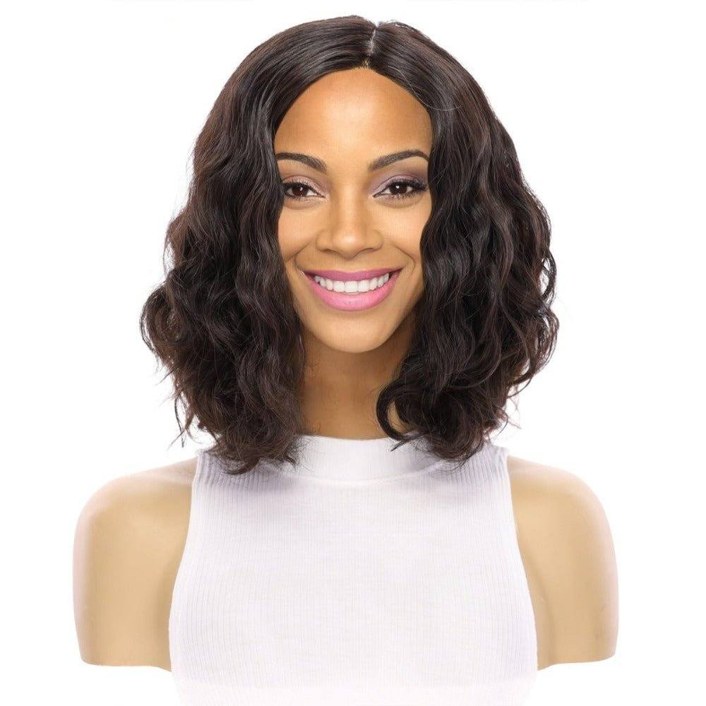 13" Victoria Silk Top Wig Natural Black Wavy - Image 2
