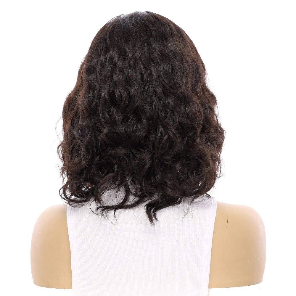 13" Victoria Silk Top Wig Natural Black Wavy - Image 3