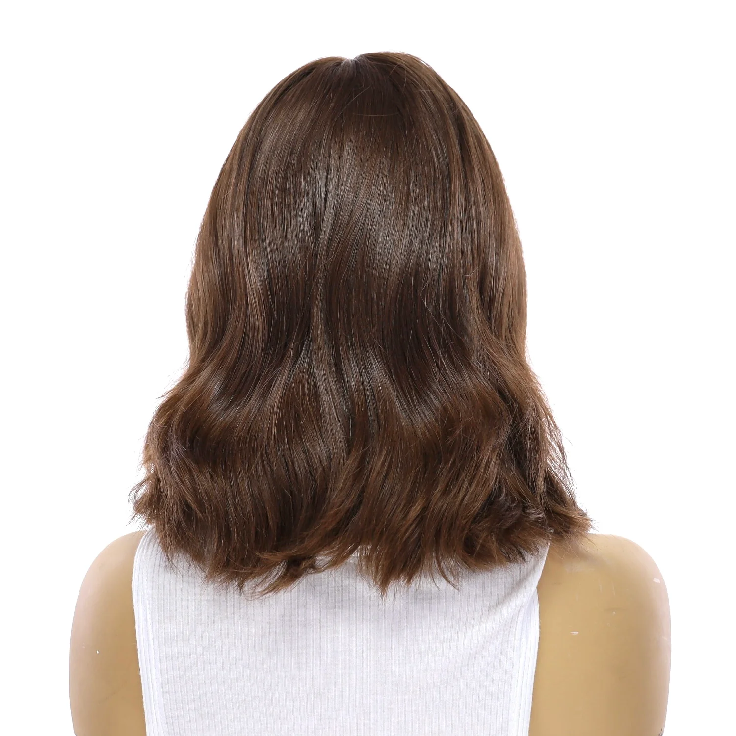 14" Divine Luxe Lace Top Wig #8 Warm Medium Brown - Image 3