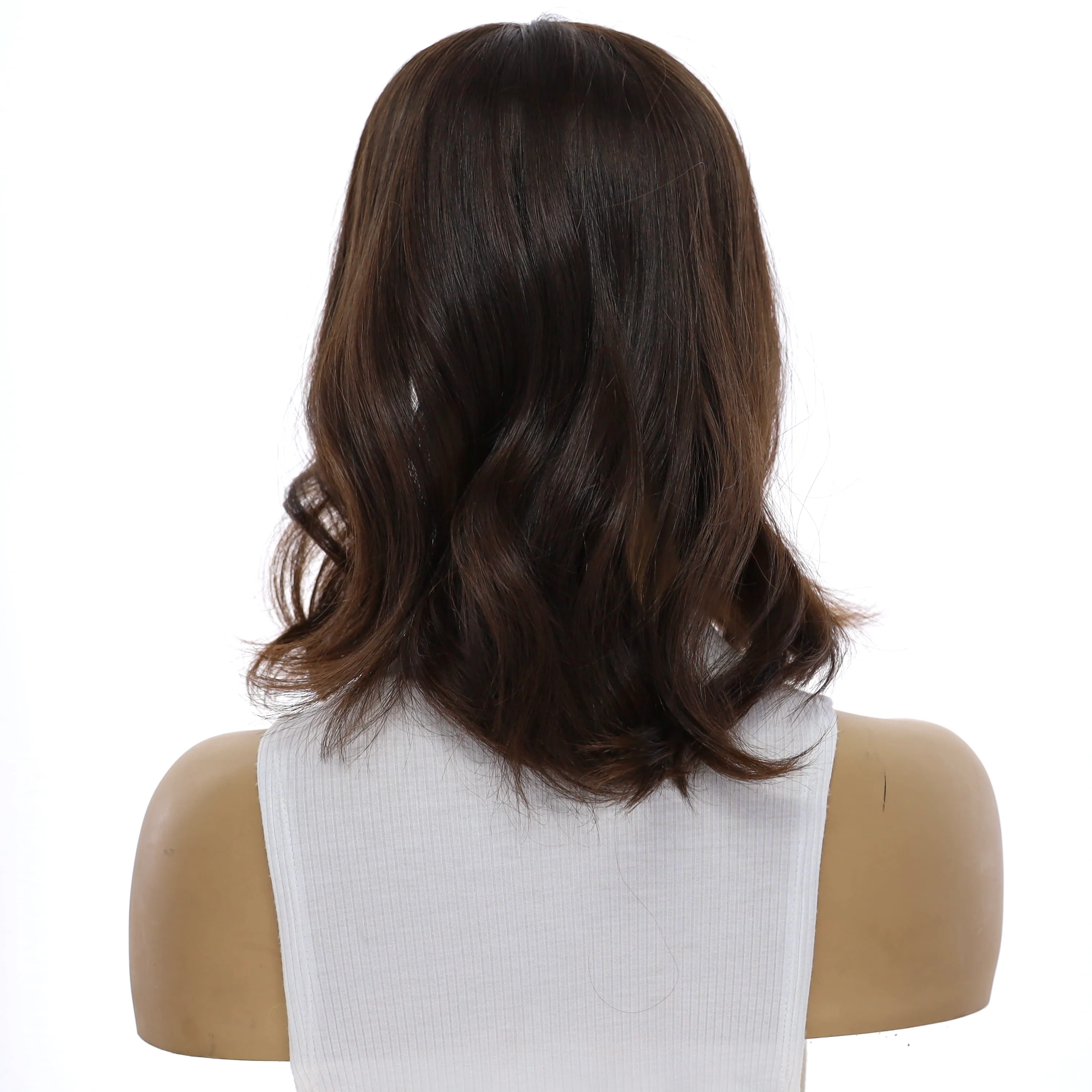 14" Emerald Silk Top Topper #4 Dark Brown - Image 3