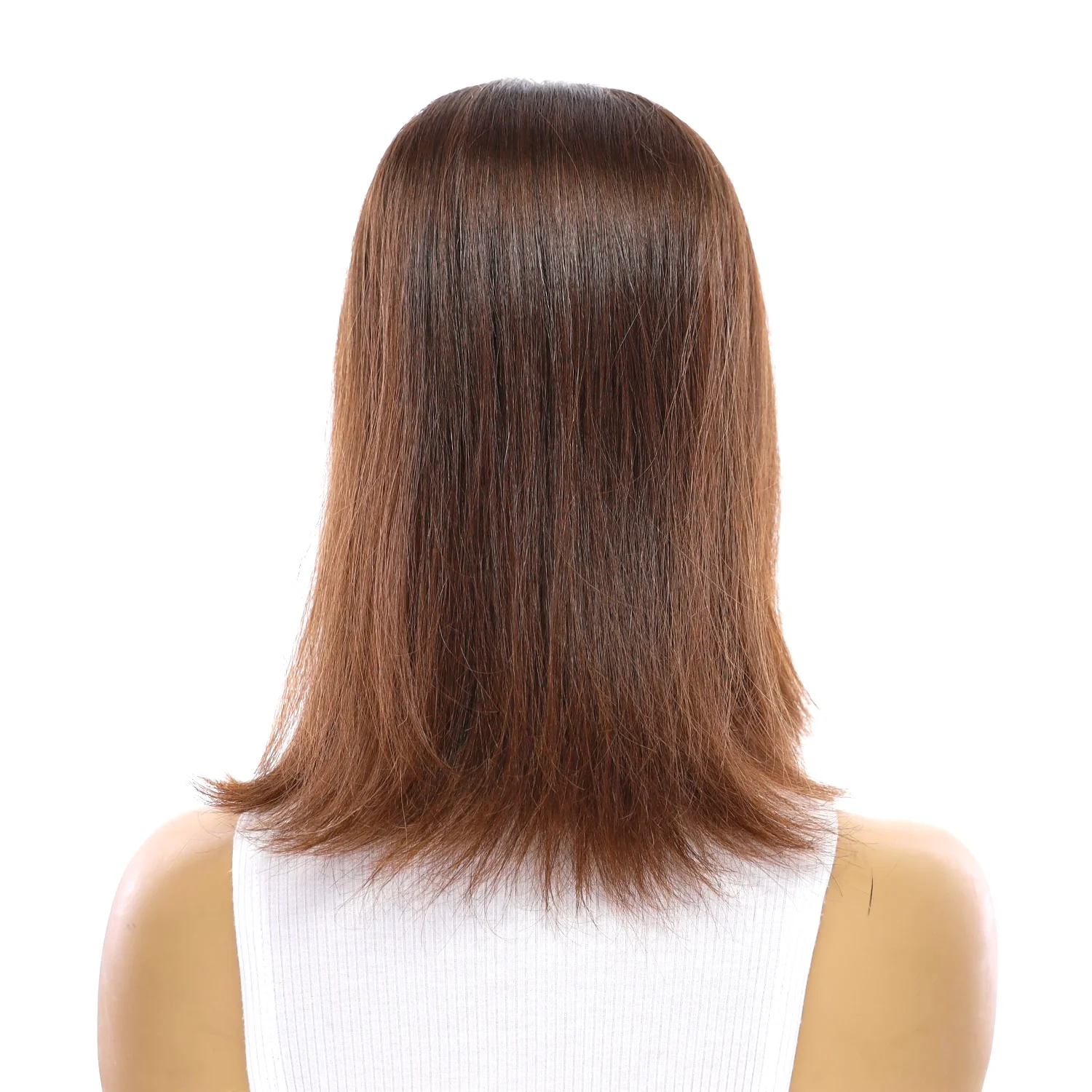 14" Emerald Silk Top Topper #5 Warm Dark Brown - Image 3