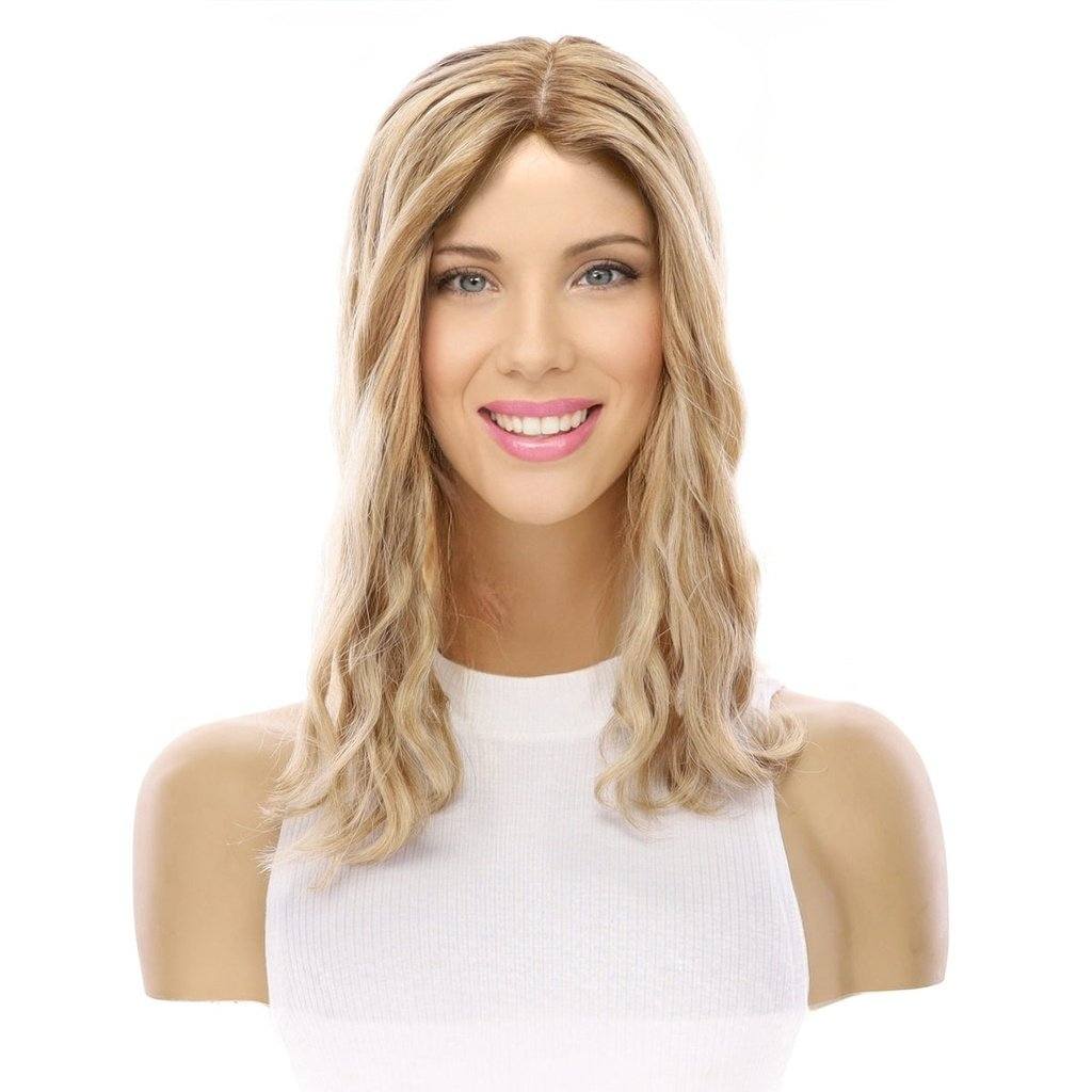 14" Emerald Silk Top Topper Ash Blonde Wavy - Image 2