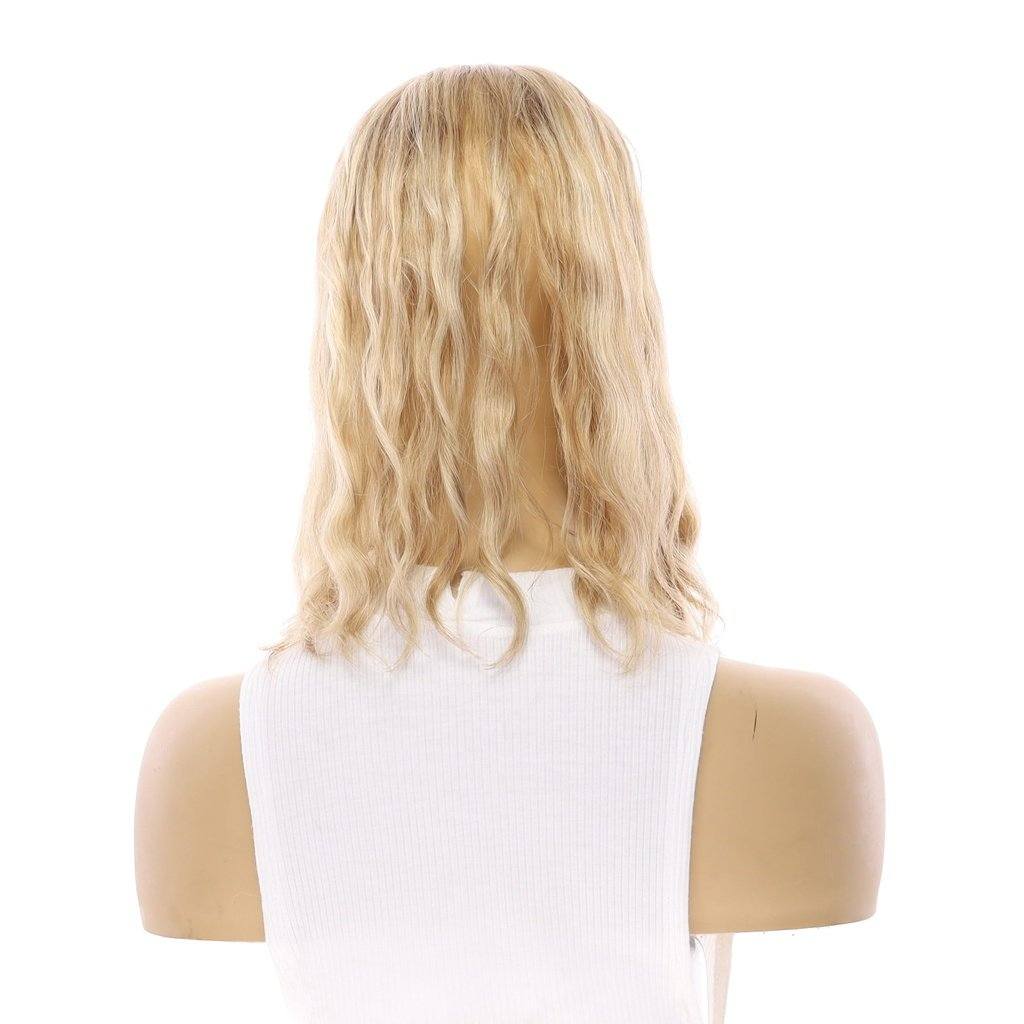 14" Emerald Silk Top Topper Ash Blonde Wavy - Image 3