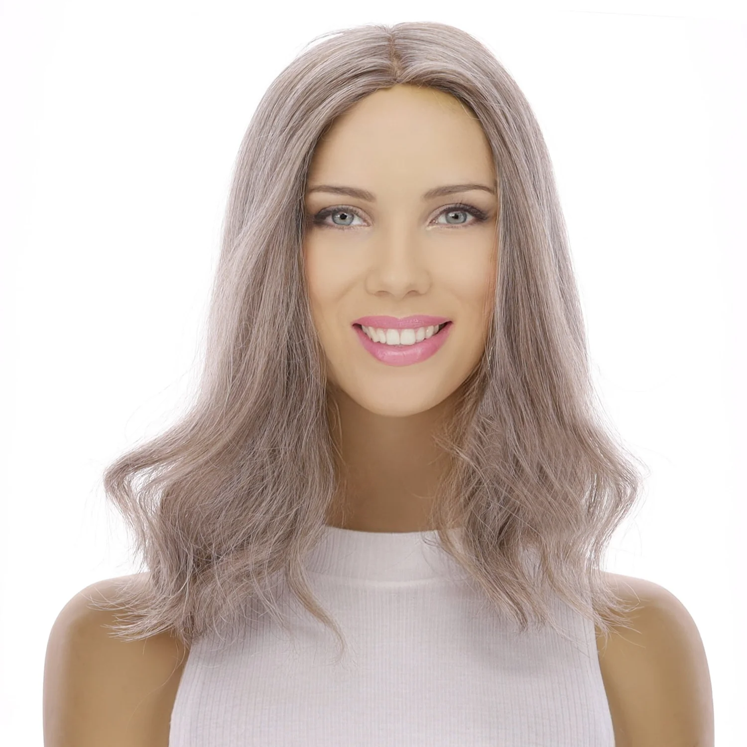 14" Emerald Silk Top Topper Champagne Grey - Image 2