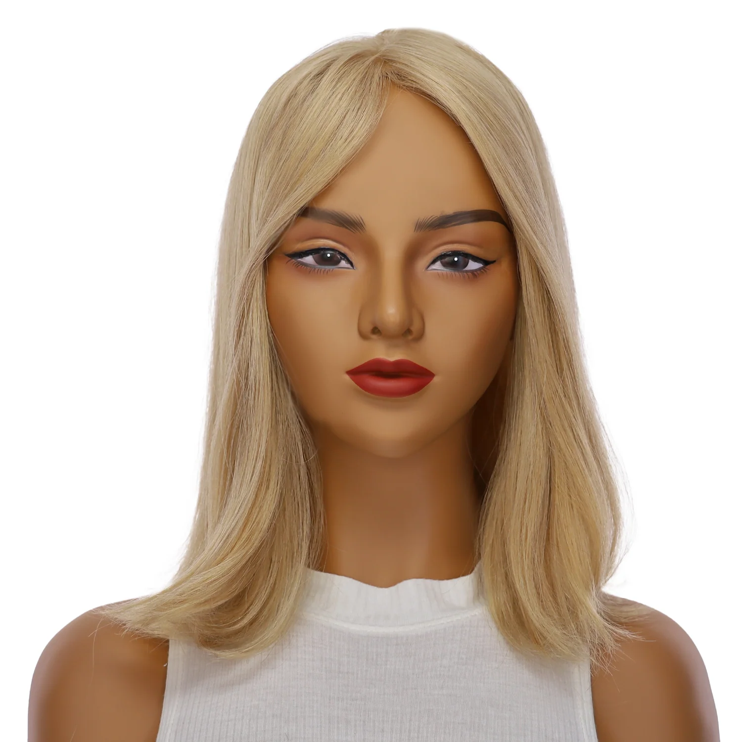 14" Emerald Silk Top Topper Golden Blonde w/ No Rooting - Image 2