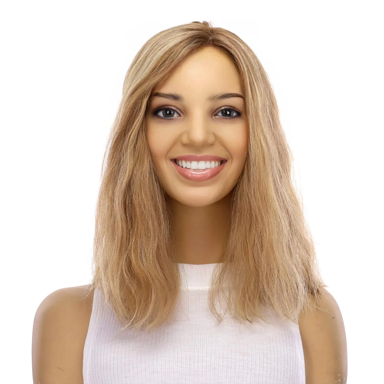 14" Emerald Silk Top Topper Medium Blonde Wavy - Image 2