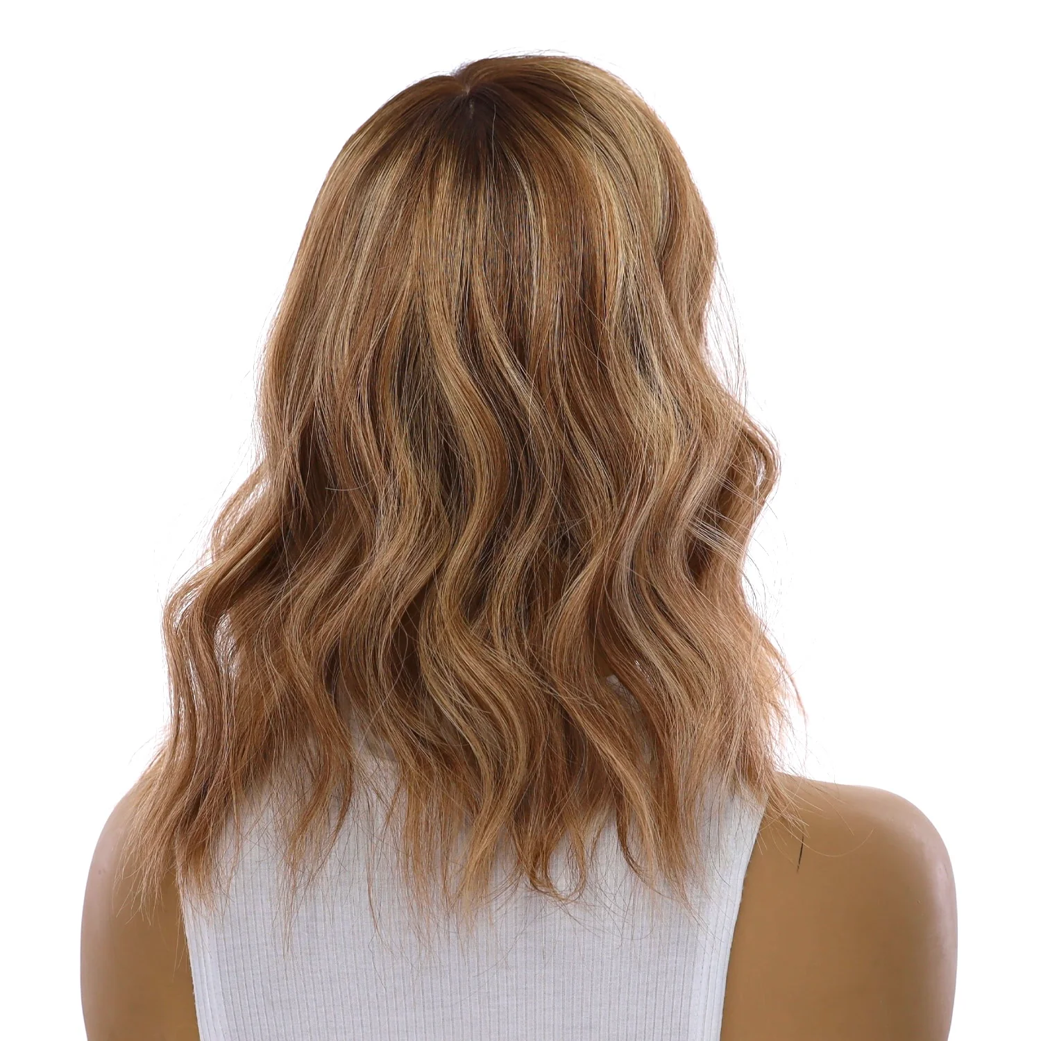 14" Emerald Silk Top Topper Medium Blonde w/ Highlights - Image 3