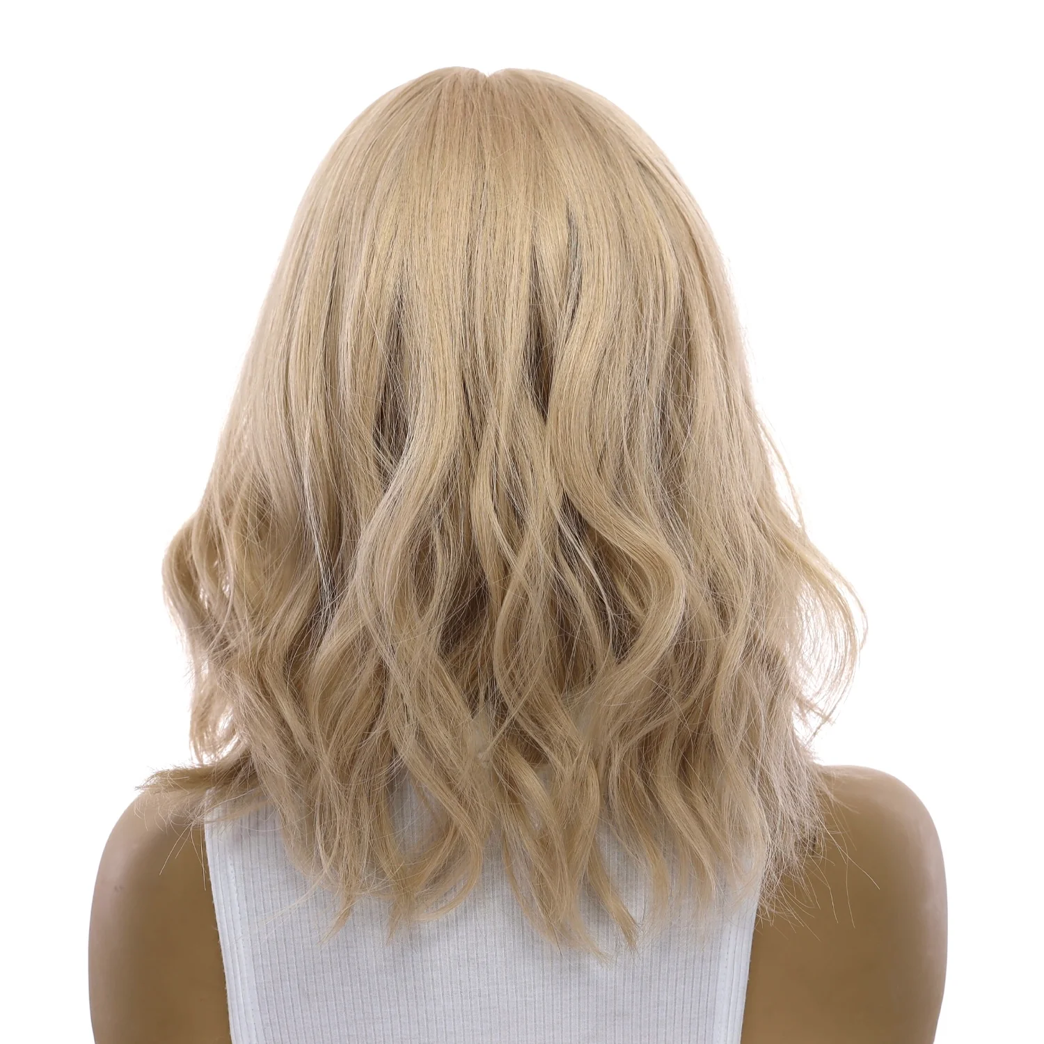 14" Emerald Silk Top Topper Beige Blonde w/ No Rooting - Image 3