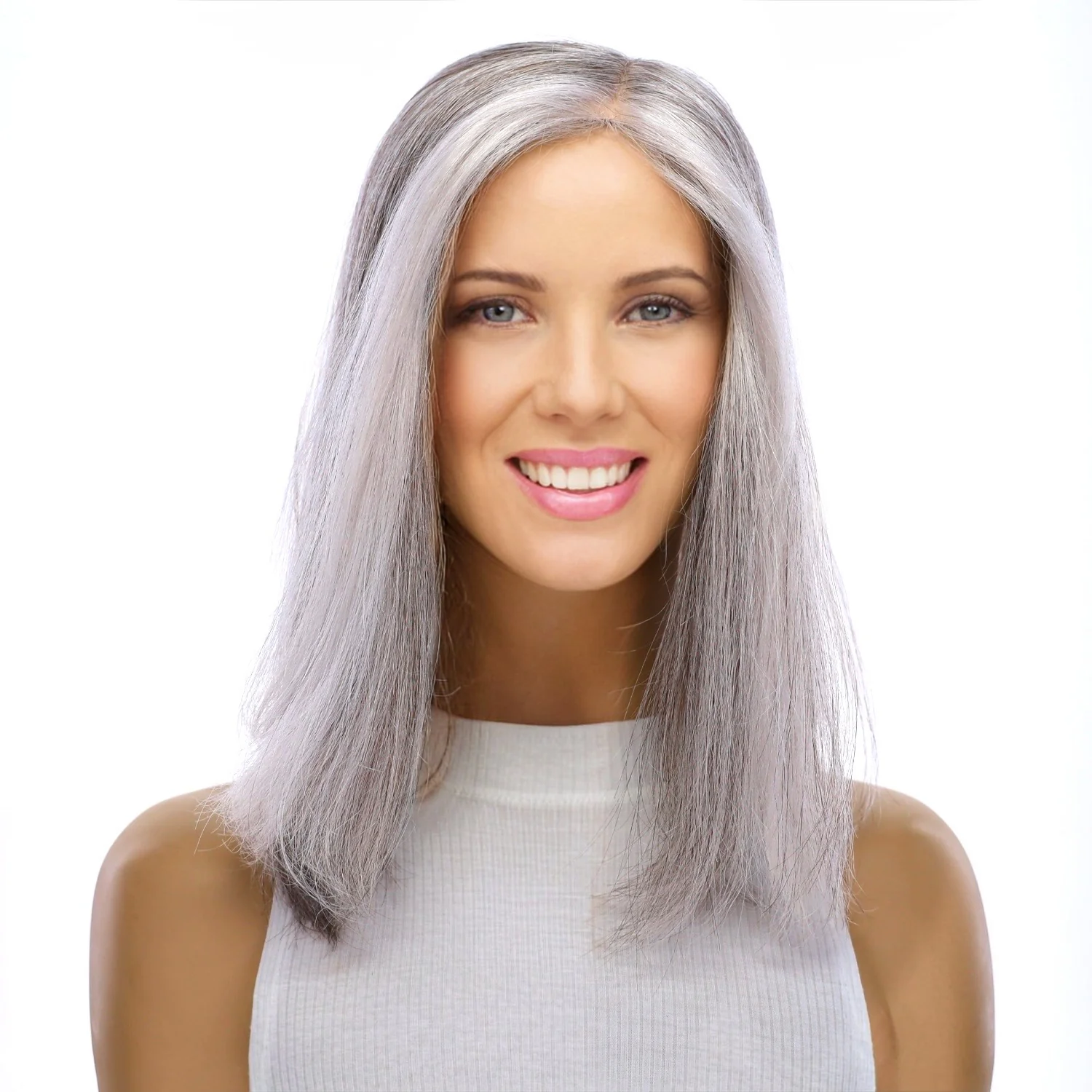 14" Emerald Silk Top Topper Silver Fox - Image 2