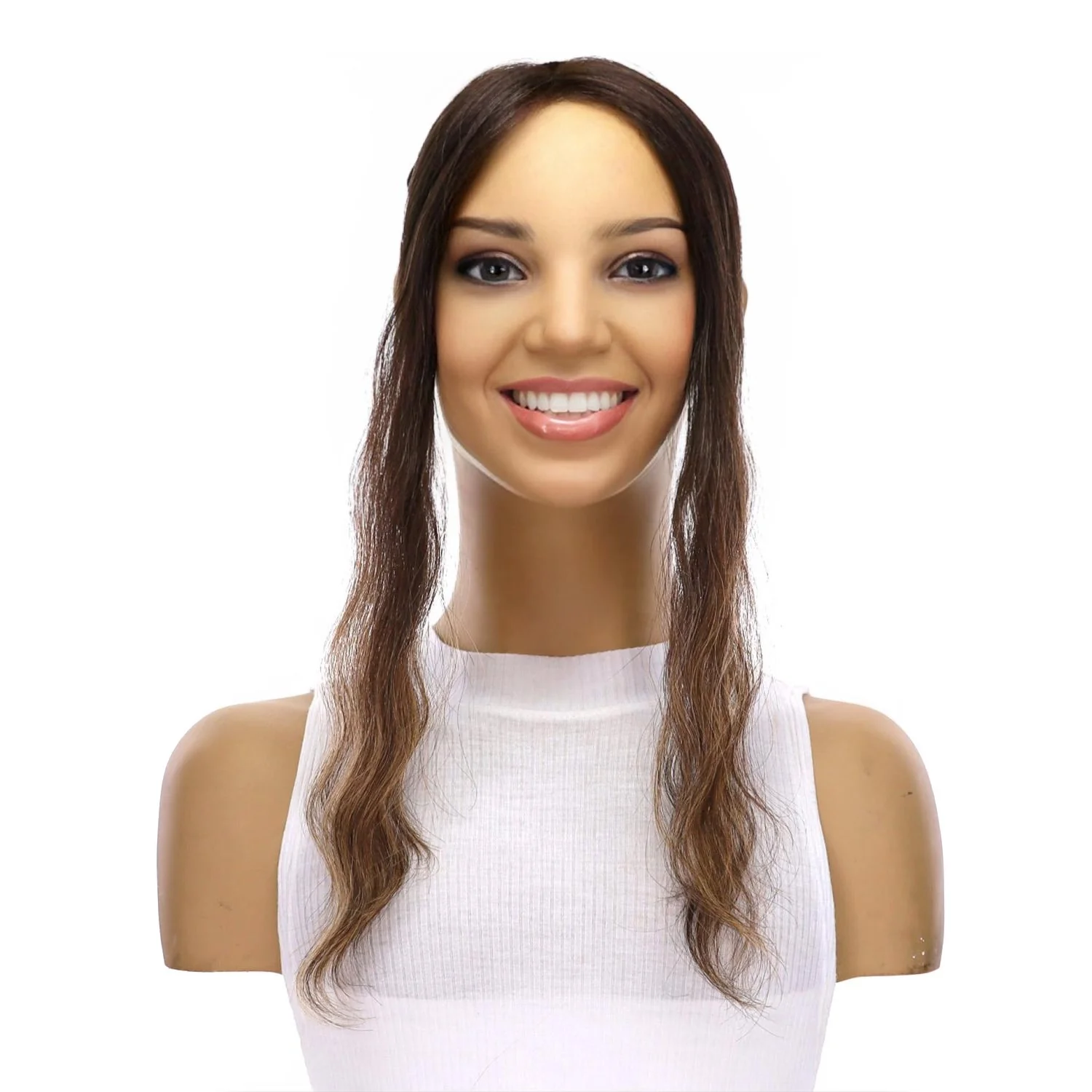 14" iBandGrip Dark Brown Balayage Wavy - Image 2