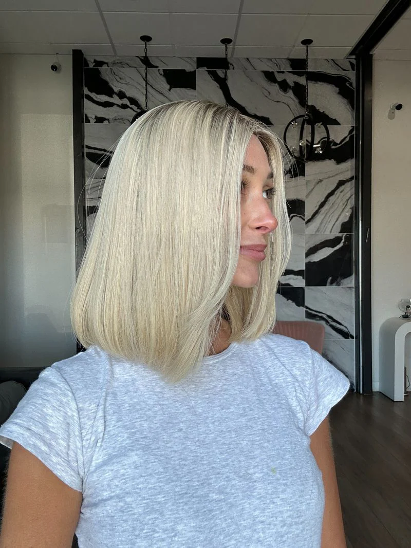 14" Princess Silk Top Wig Beige Blonde w/ Face Framing - Image 3