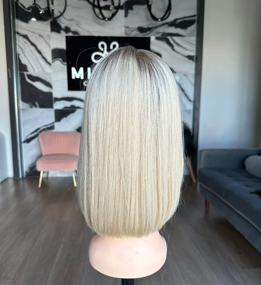 14" Princess Silk Top Wig Beige Blonde w/ Face Framing - Image 4