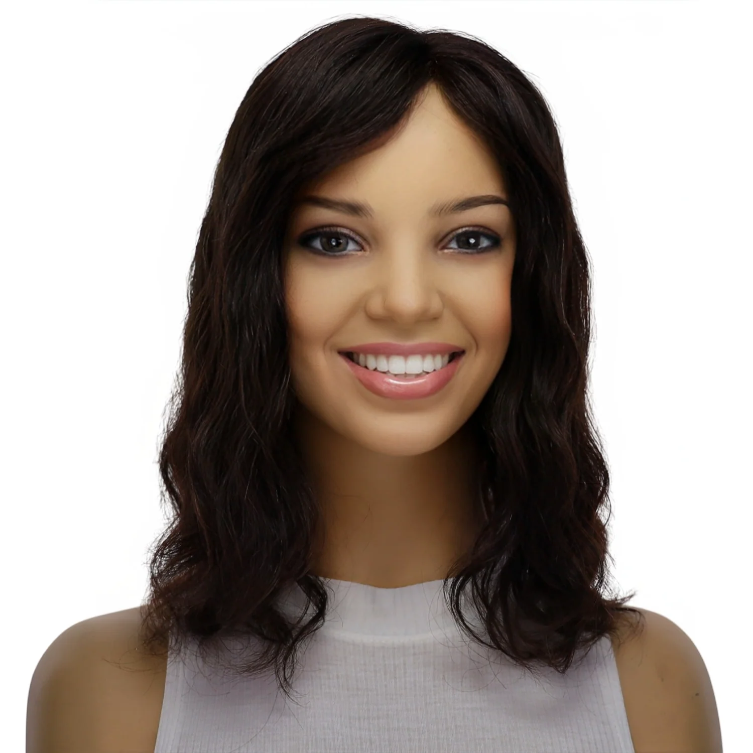 14" Topaz Lace Top Topper #1B Black Wavy - Image 2