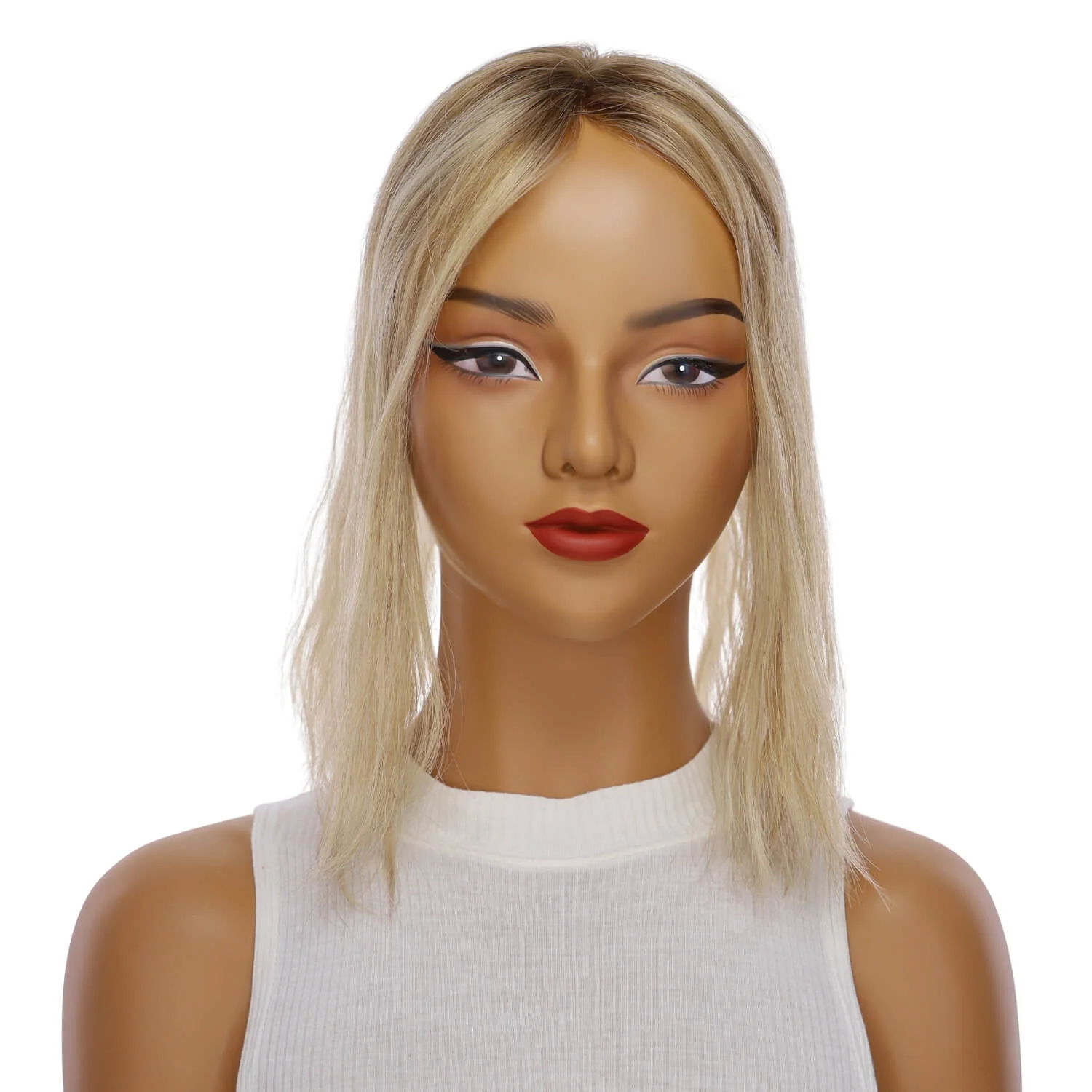 14" Topaz Lace Top Topper Ash Blonde Wavy - Image 2