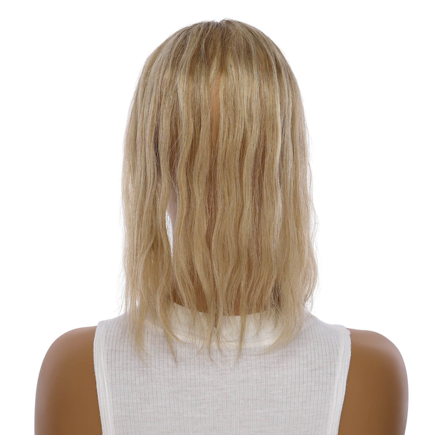 14" Topaz Lace Top Topper Ash Blonde Wavy - Image 3