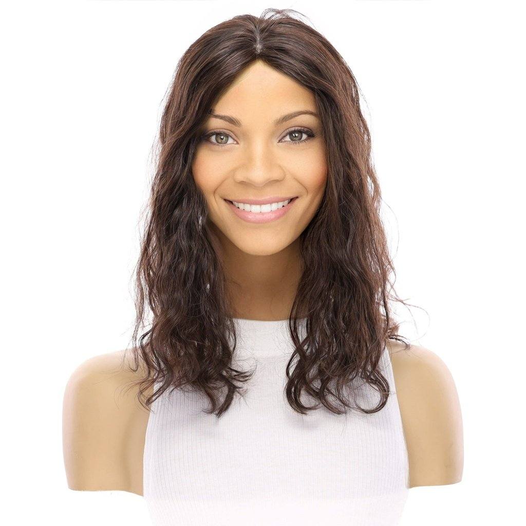 14" Topaz Lace Top Topper Dark Brown Wavy - Image 2