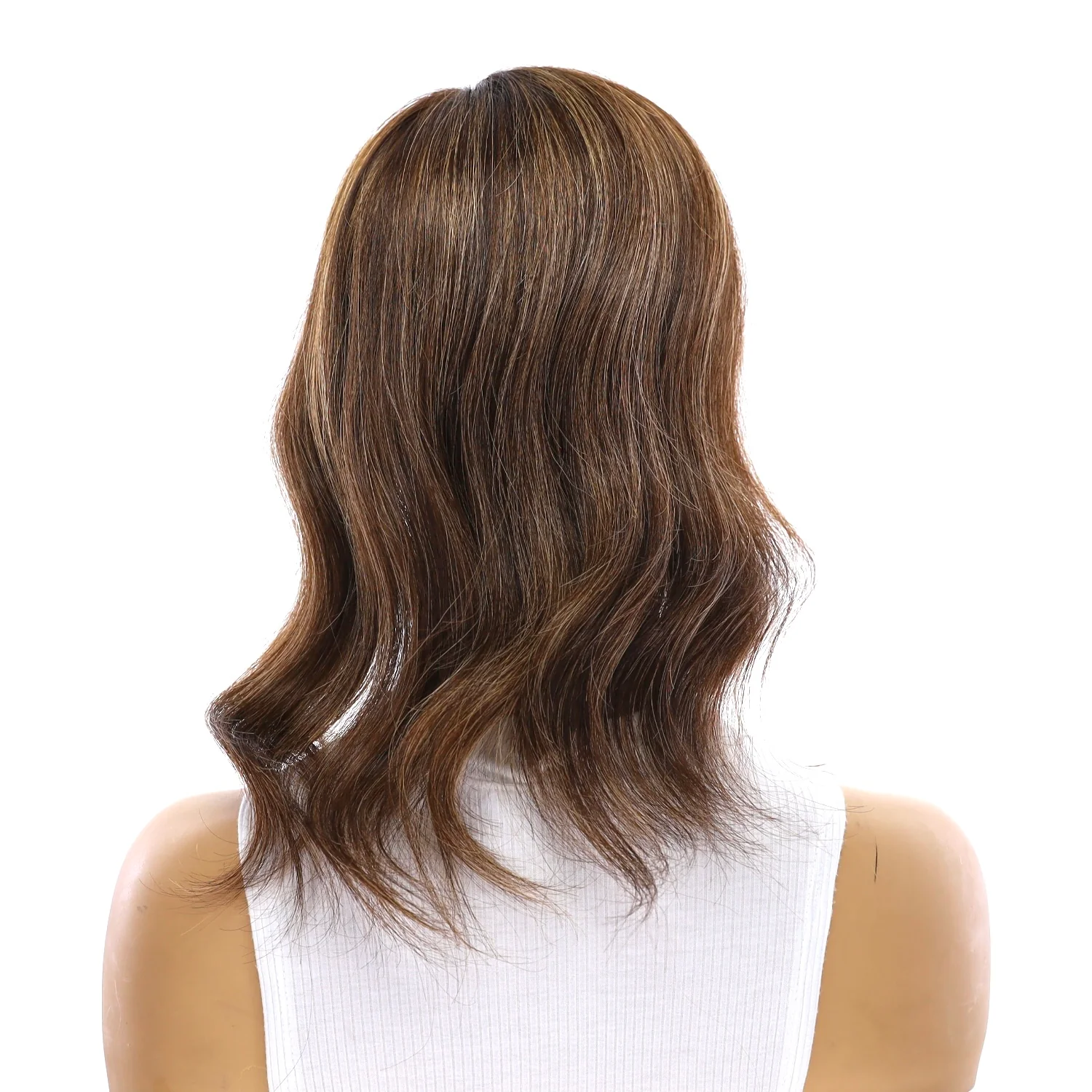 14" Topaz Lace Top Topper Dark Brown w/ Highlights - Image 3