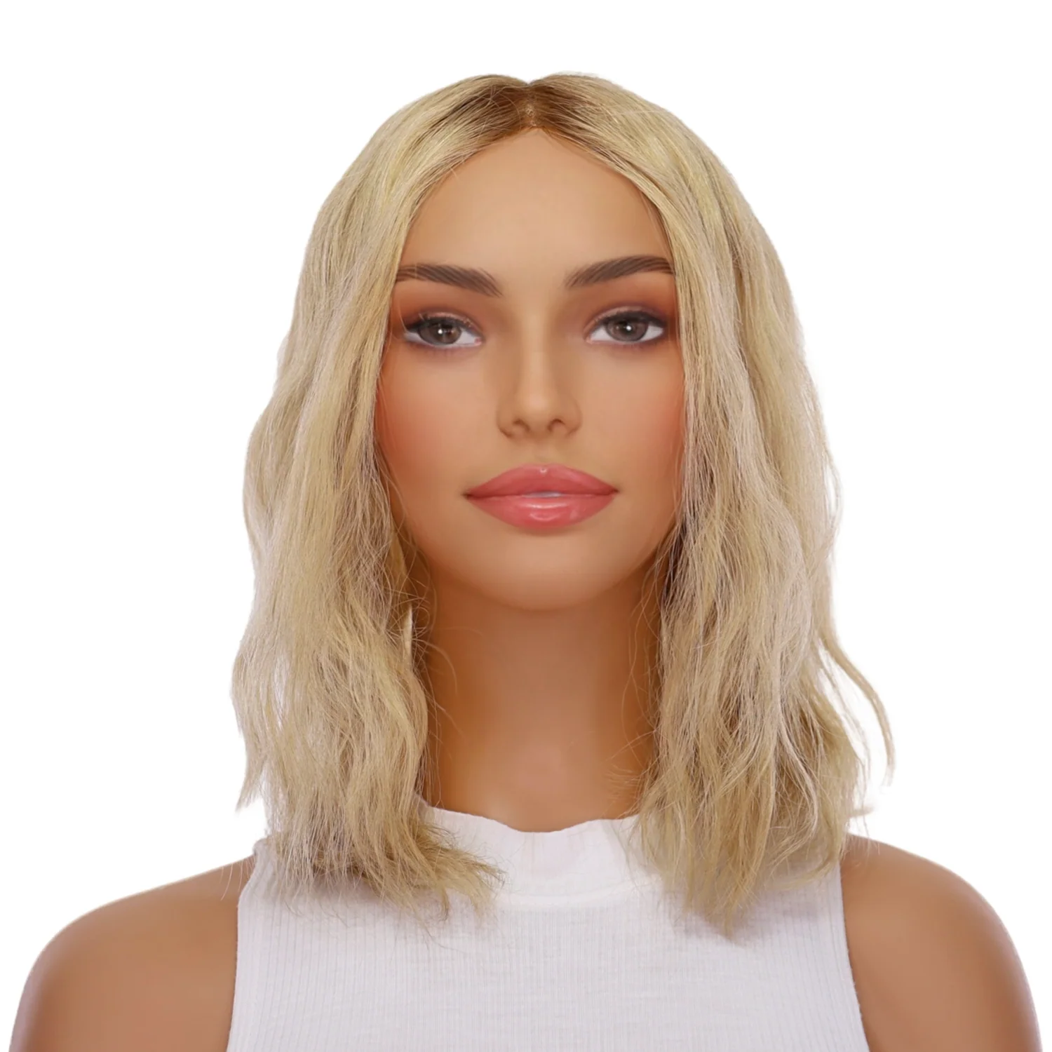 14" Topaz Lace Top Topper Golden Blonde Wavy - Image 2