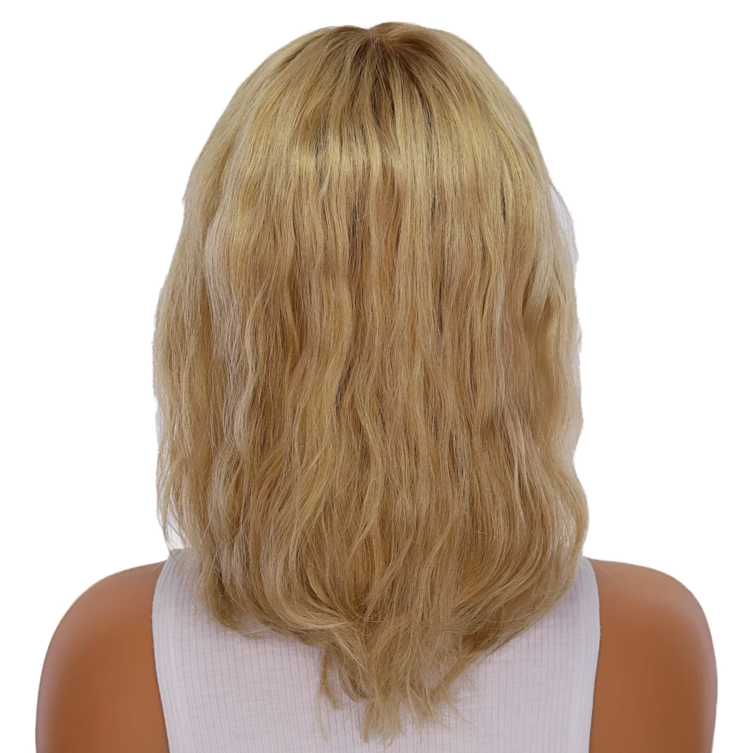 14" Topaz Lace Top Topper Golden Blonde Wavy - Image 3