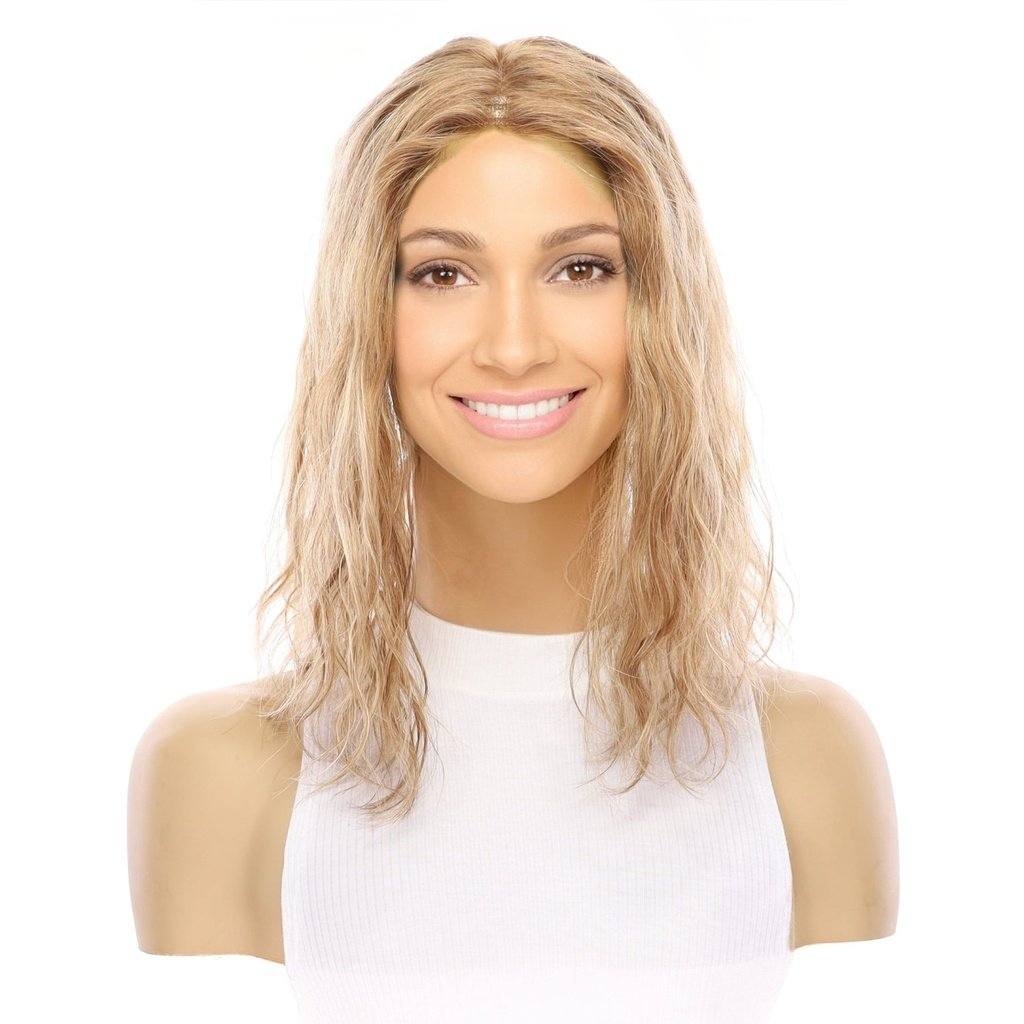 14" Topaz Lace Top Topper Medium Blonde Wavy - Image 2