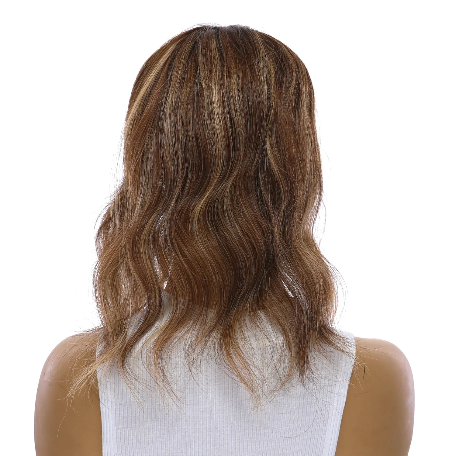 14" Topaz Lace Top Topper Medium Brown w/ Highlights - Image 3