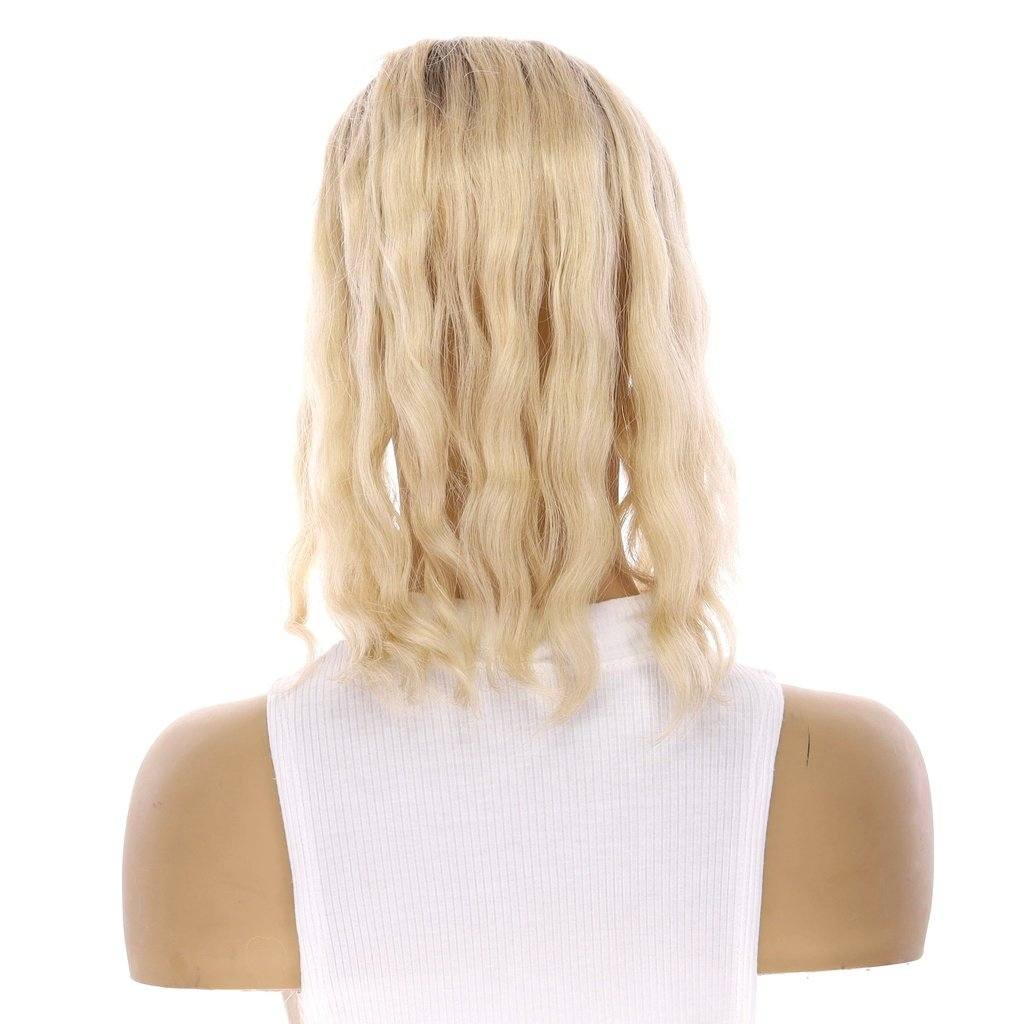 14" Topaz Lace Top Topper Beige Blonde Wavy - Image 3