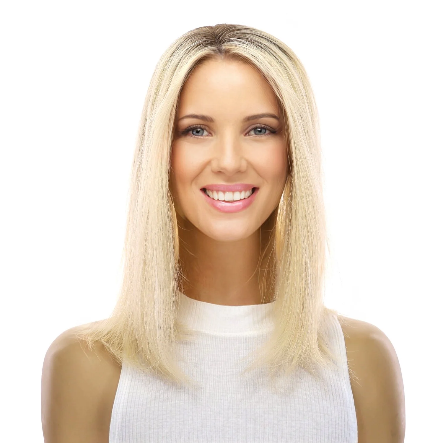 14" Topaz Lace Top Topper Warm Platinum Blonde - Image 2