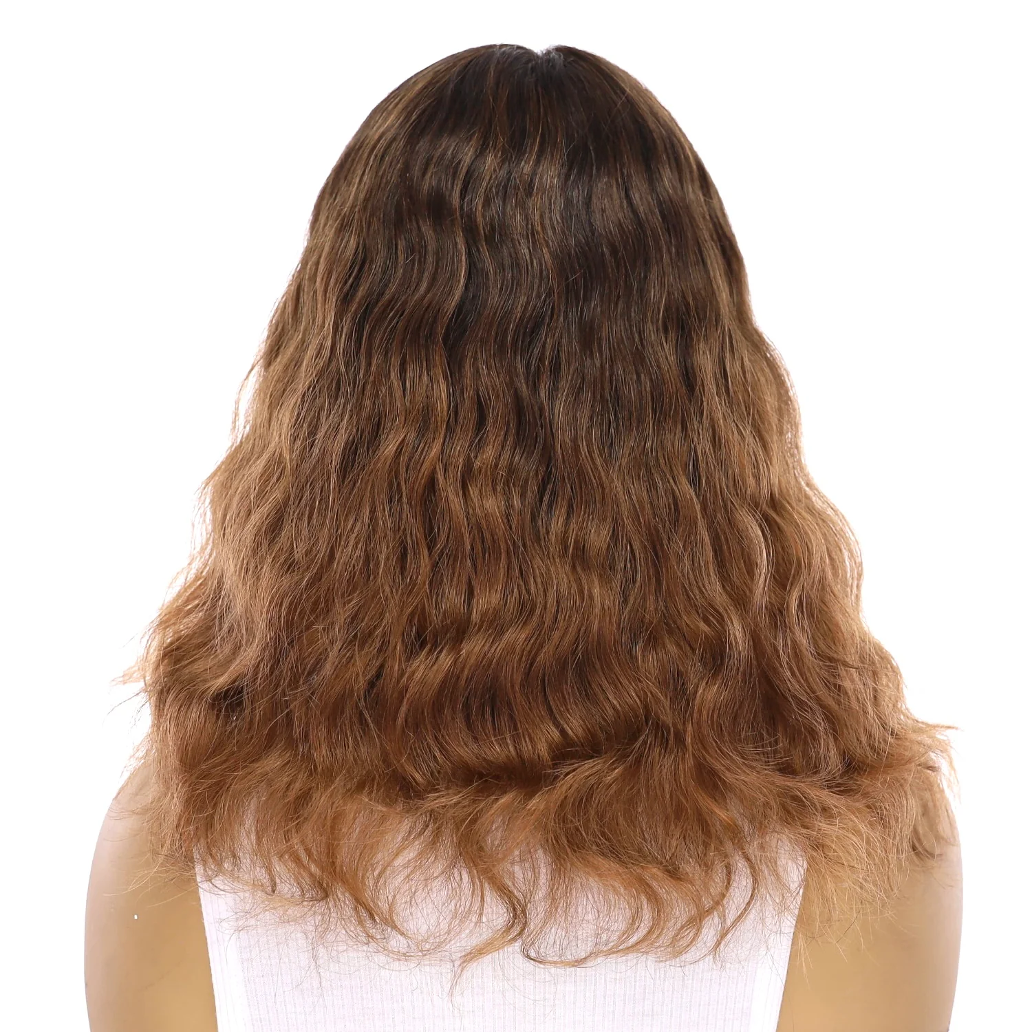 16" Divine Lace Top Topper Dark Brown Ombre Wavy - Image 3