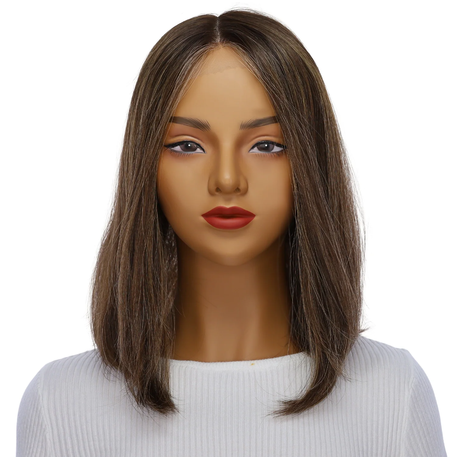 16" Divine Lace Top Topper Dark Brown w/ Highlights - Image 3