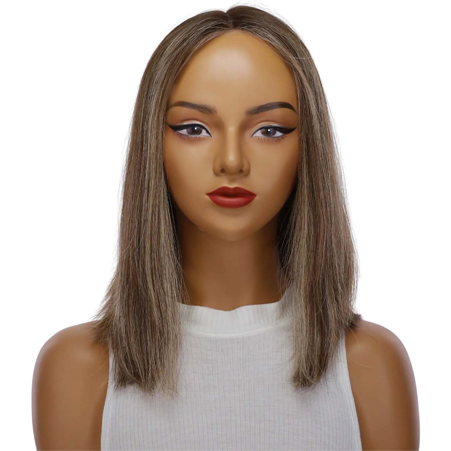 16" Divine Lace Top Topper Medium Brown w/ Highlights - Image 2