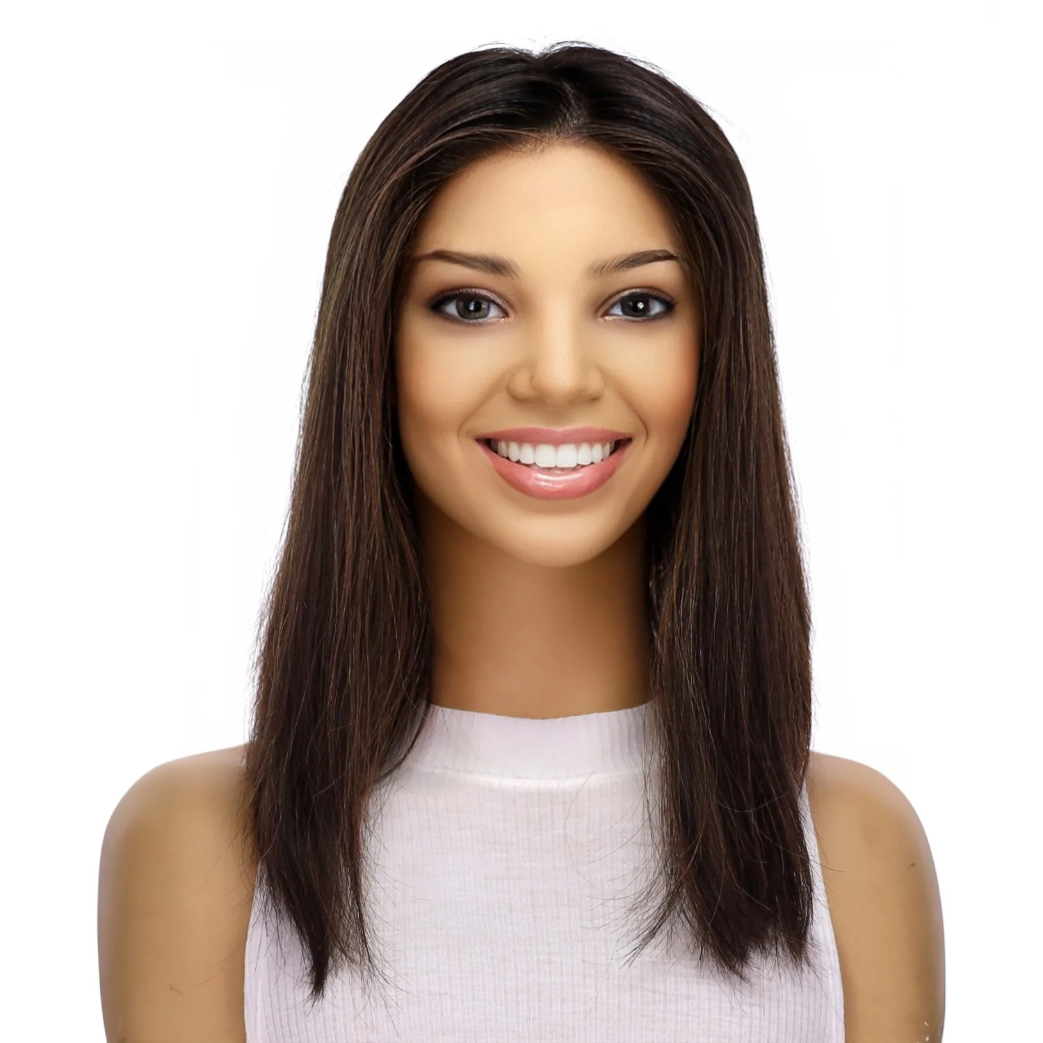 16" Divine Lace Top Topper Soft Black w/ Highlights - Image 2