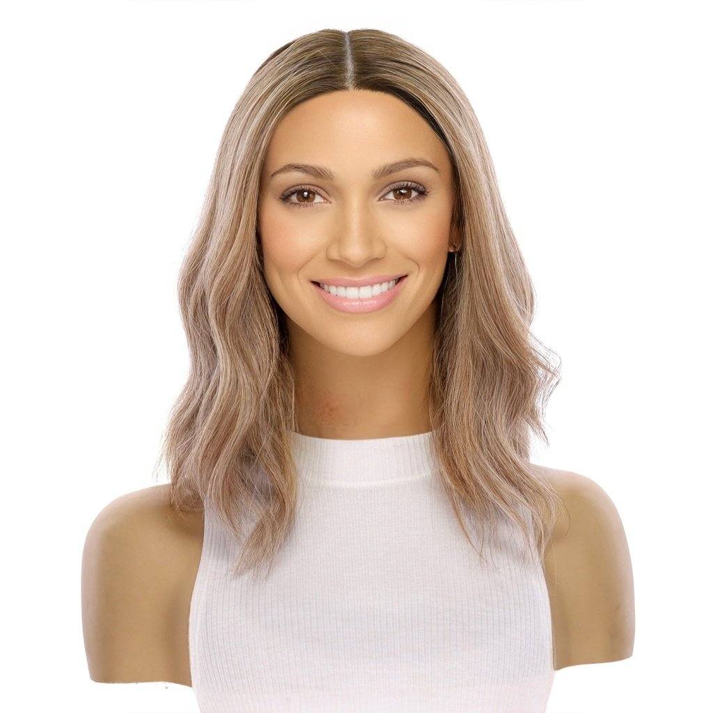 16" Divine Lace Top Wig Ashy Blonde w/ Highlights - Image 2