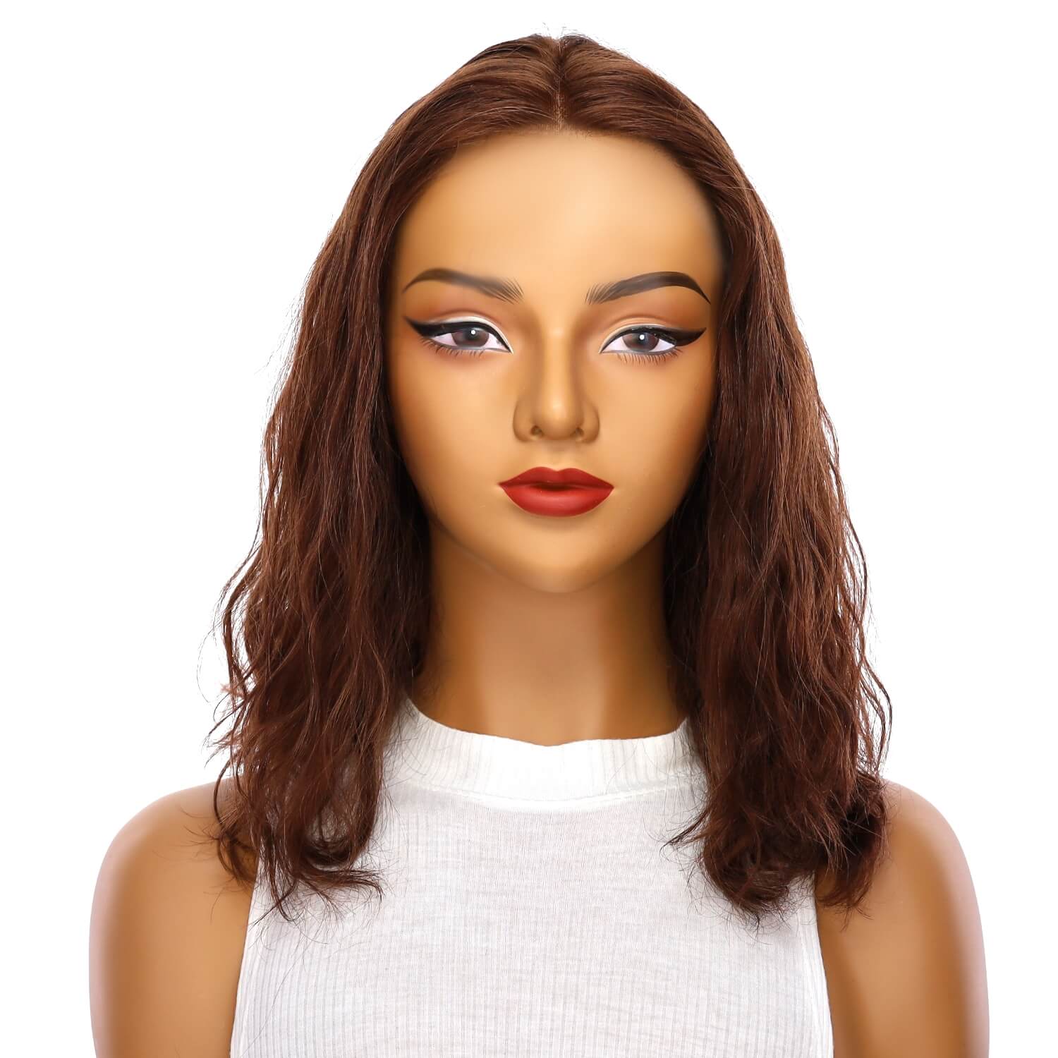 16" Divine Lace Top Wig Auburn Wavy - Image 2