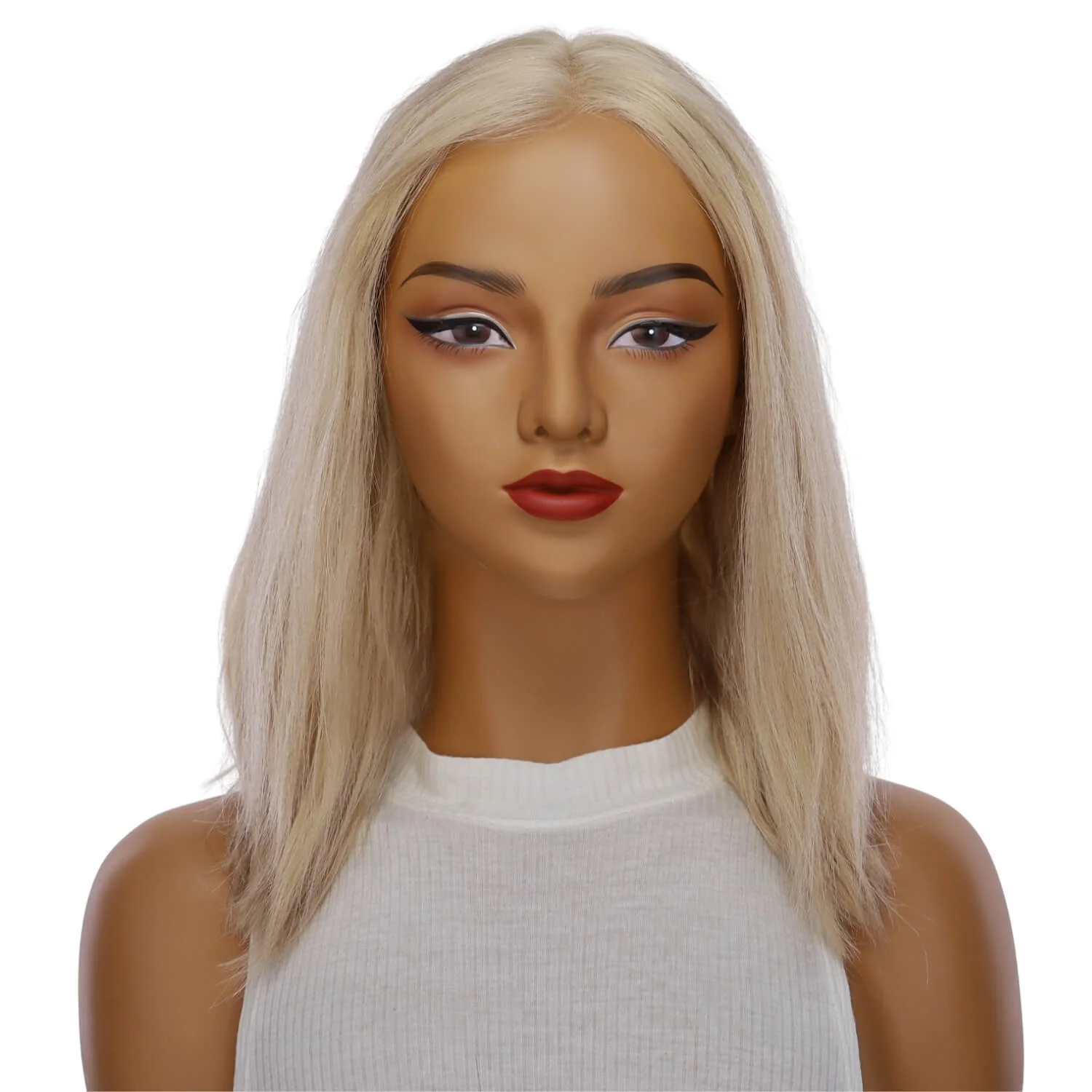 16" Divine Lace Top Wig Beige Blonde w/ No Rooting Wavy - Image 2