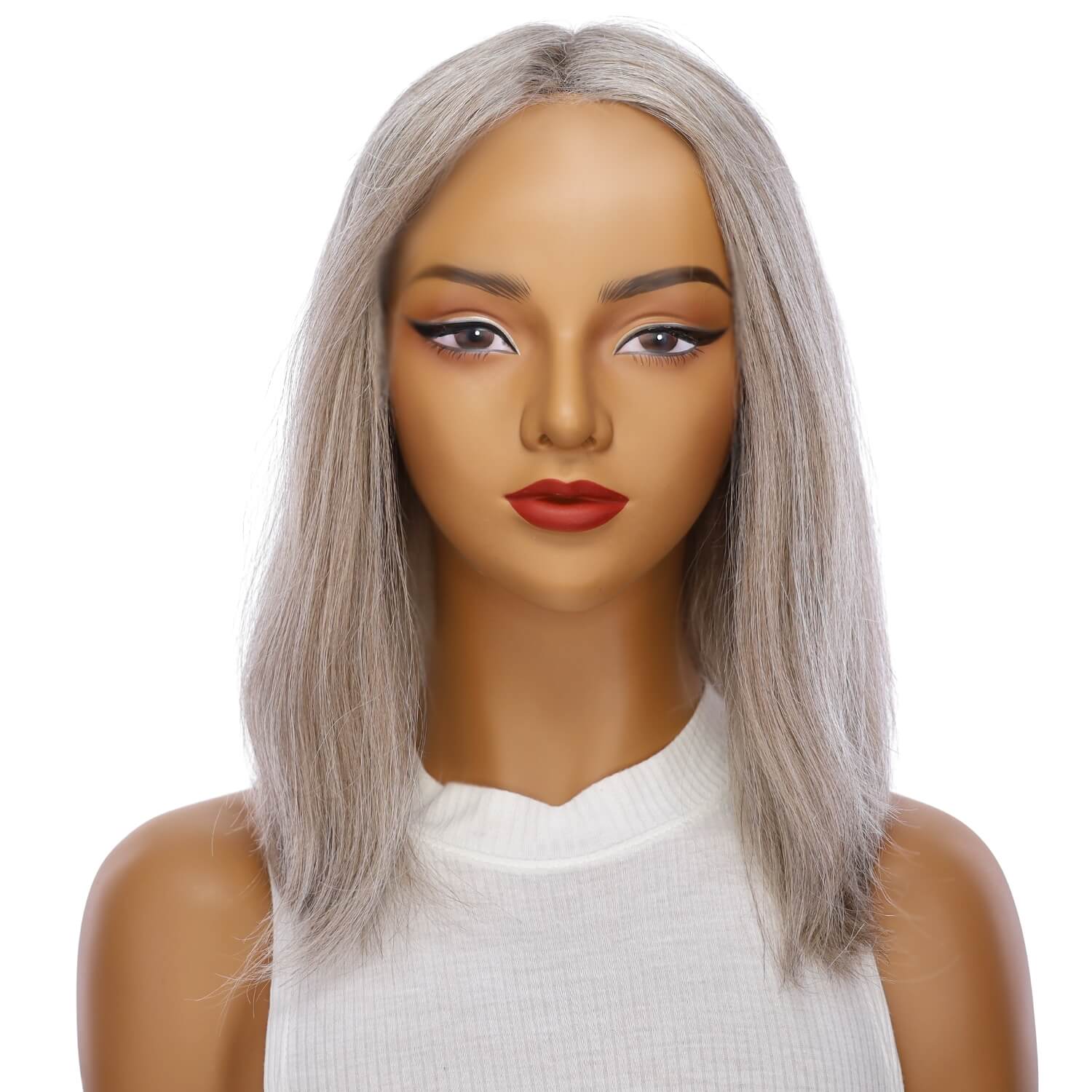 16" Divine Lace Top Wig Champagne Grey - Image 2