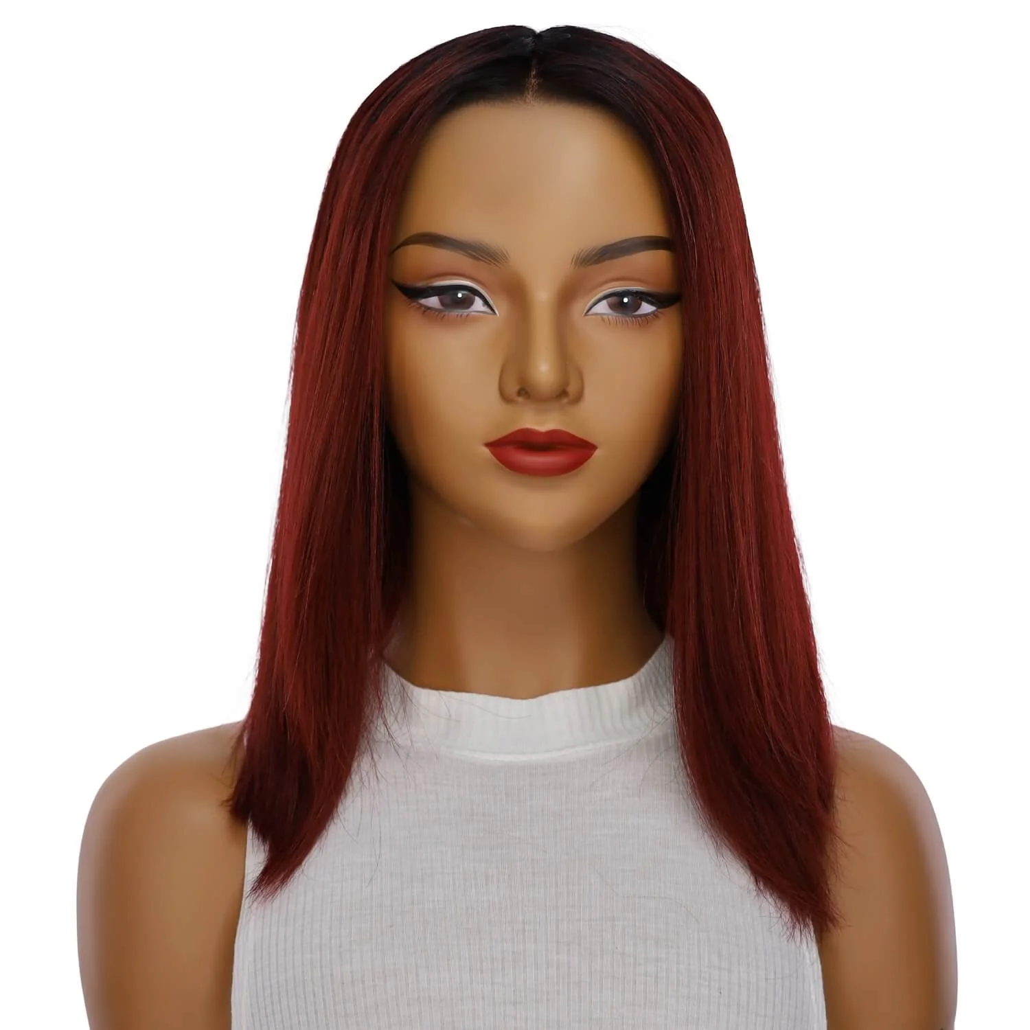 16" Divine Lace Top Wig Merlot Red - Image 2