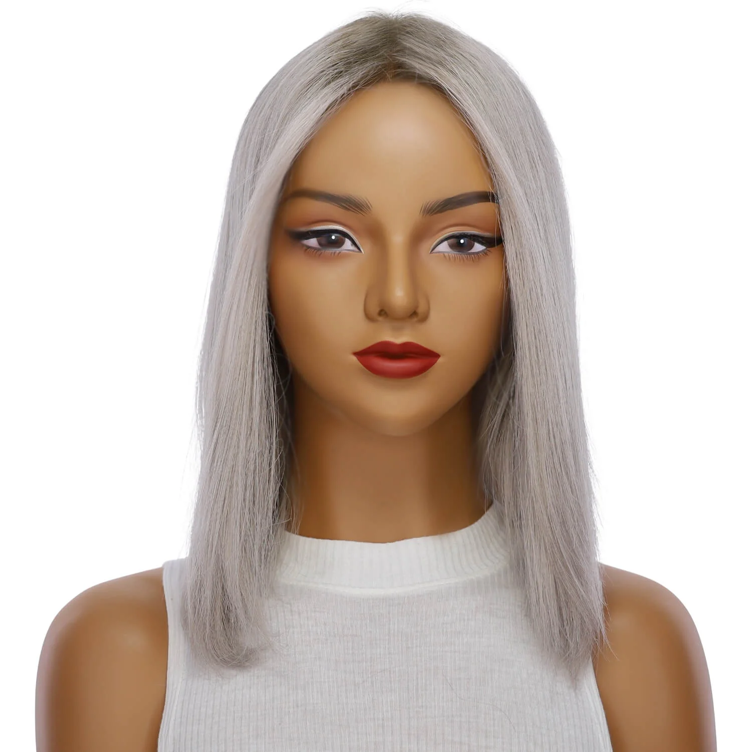 16" Divine Lace Top Wig Silver Smoke - Image 2
