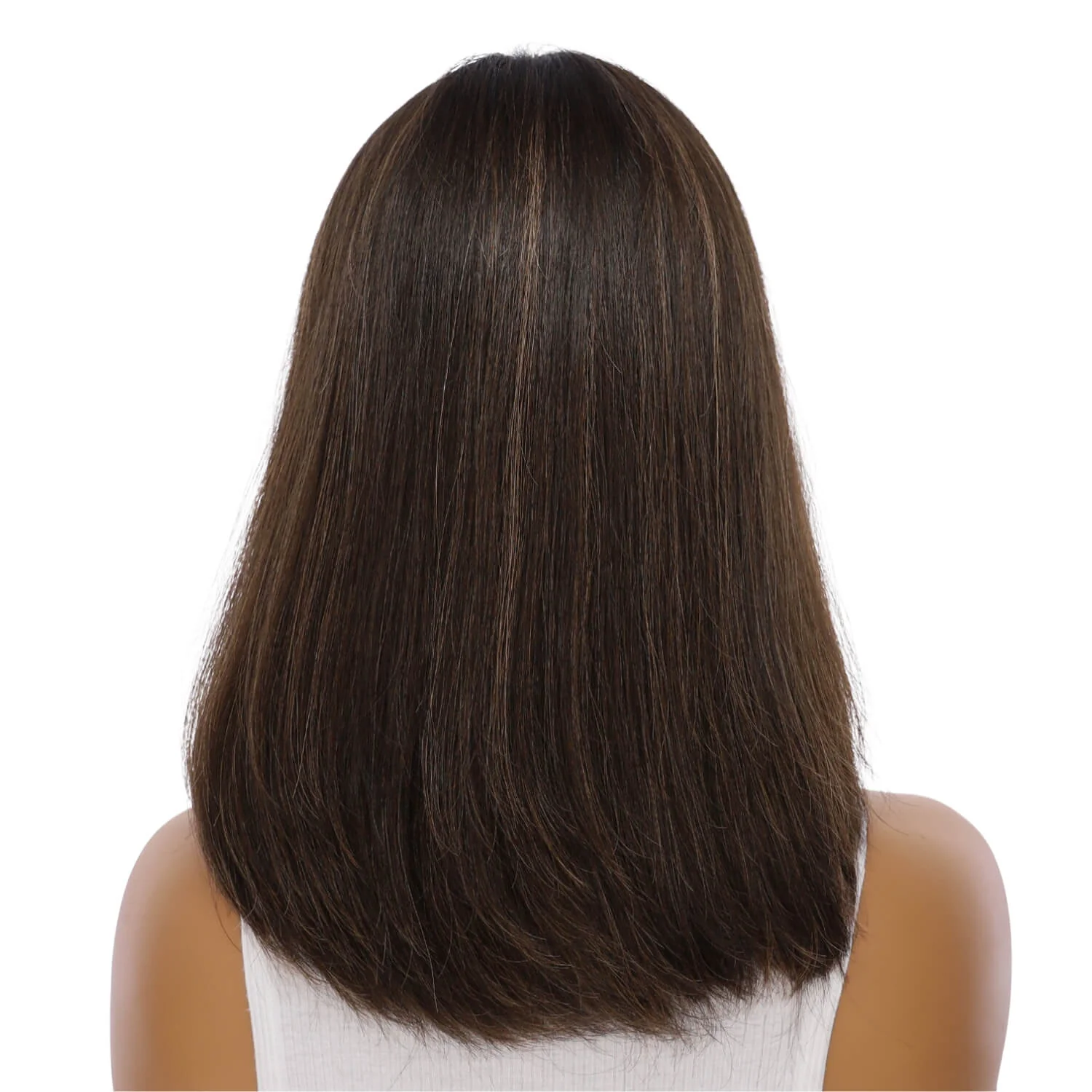 16" Divine Lace Top Wig Soft Black w/ Highlights - Image 3