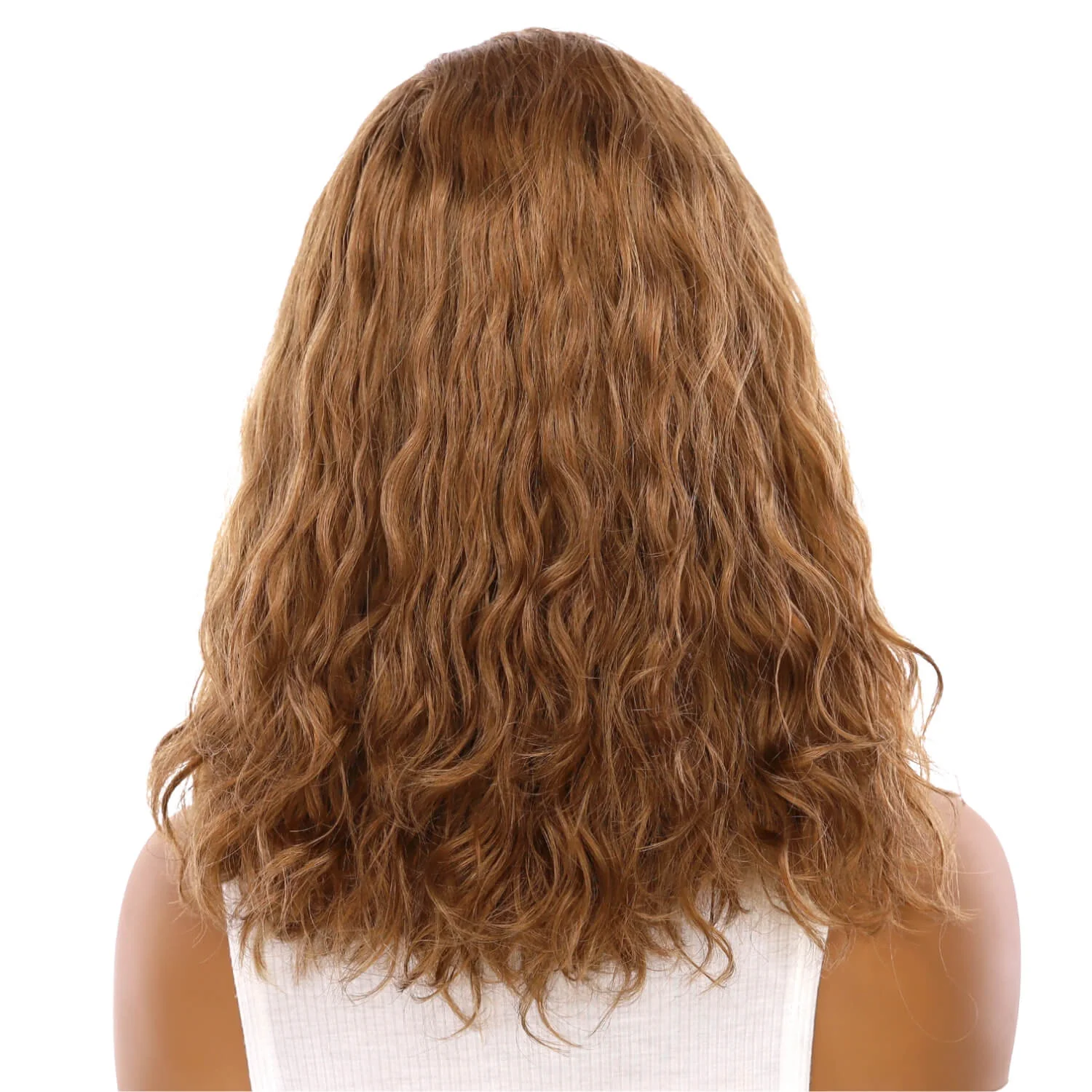 16" Divine Lace Top Wig Strawberry Blonde Wavy - Image 3