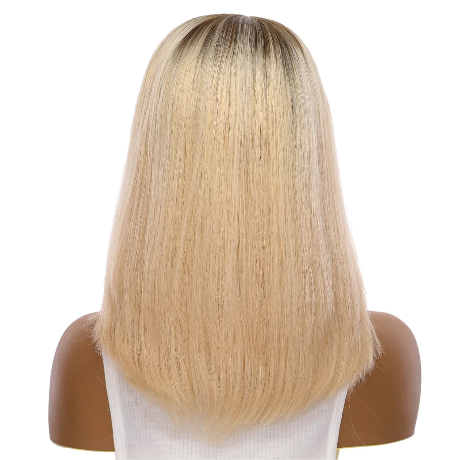 16" Divine Lace Top Wig Warm Platinum Blonde - Image 3