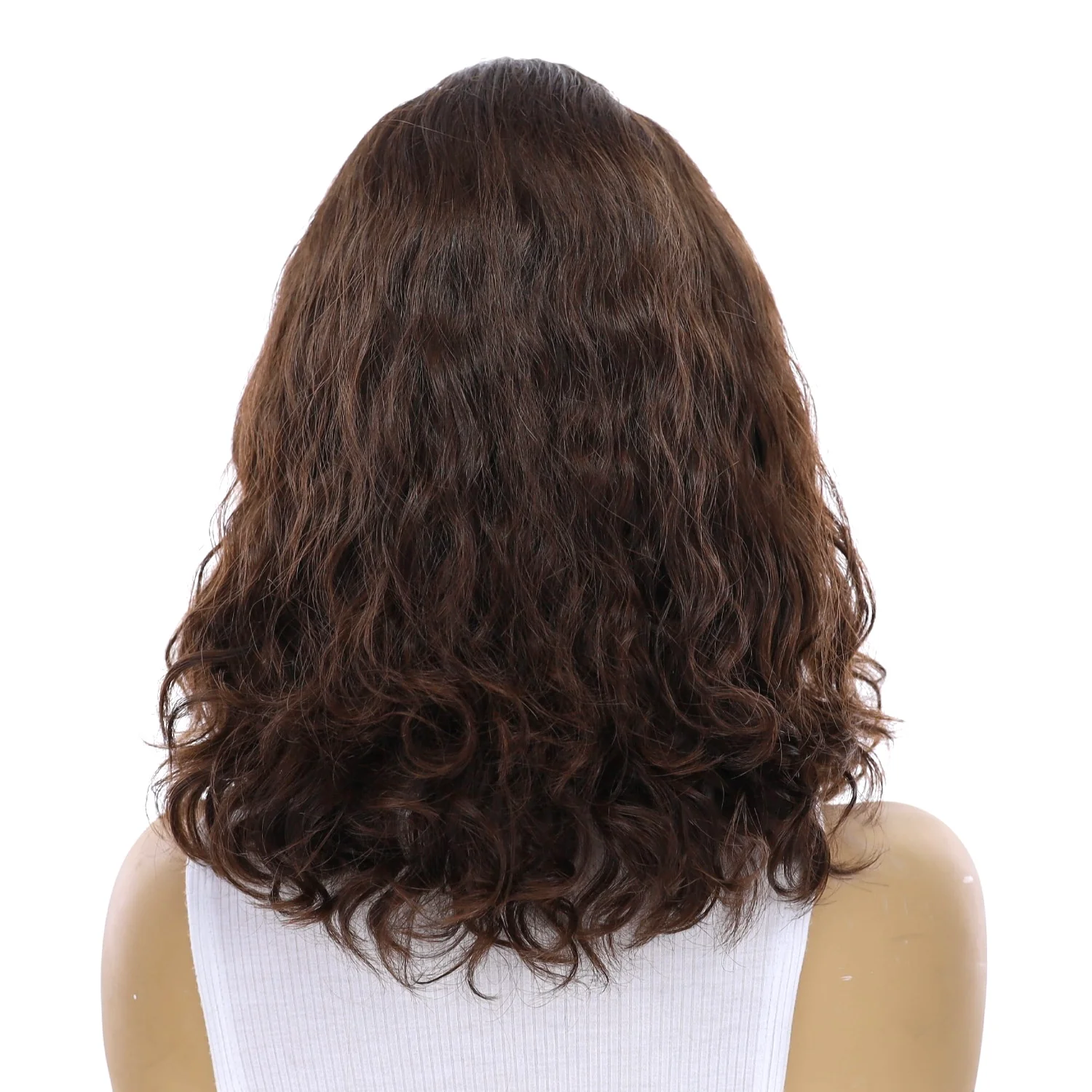 16" Divine Luxe Lace Top Topper #4 Dark Brown Wavy - Image 3
