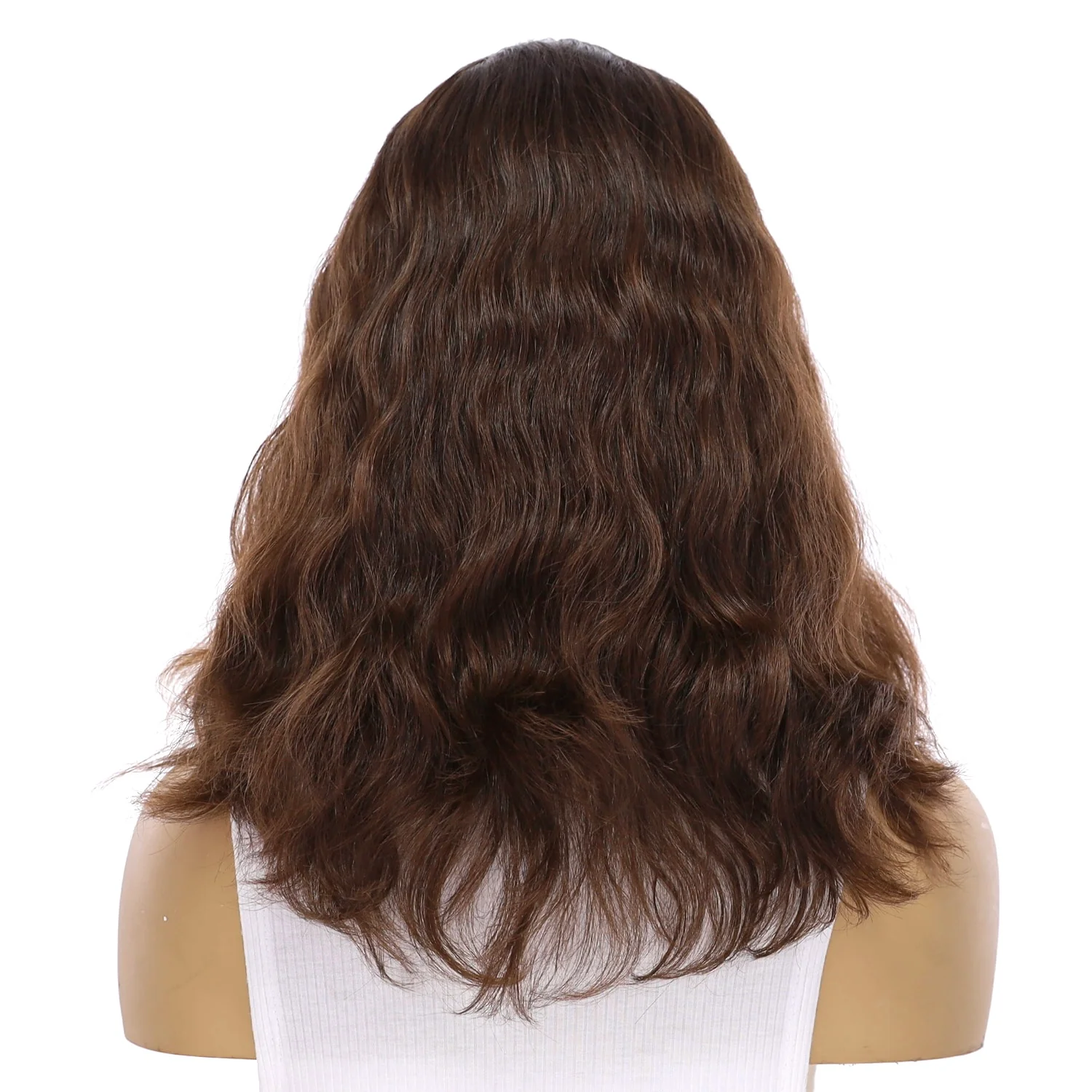 16" Divine Luxe Lace Top Topper #5 Warm Dark Brown Wavy - Image 3