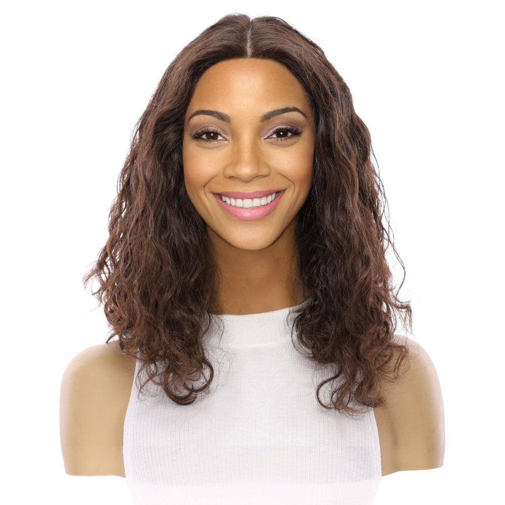 16" Divine Luxe Lace Top Wig #4 Dark Brown Wavy - Image 2