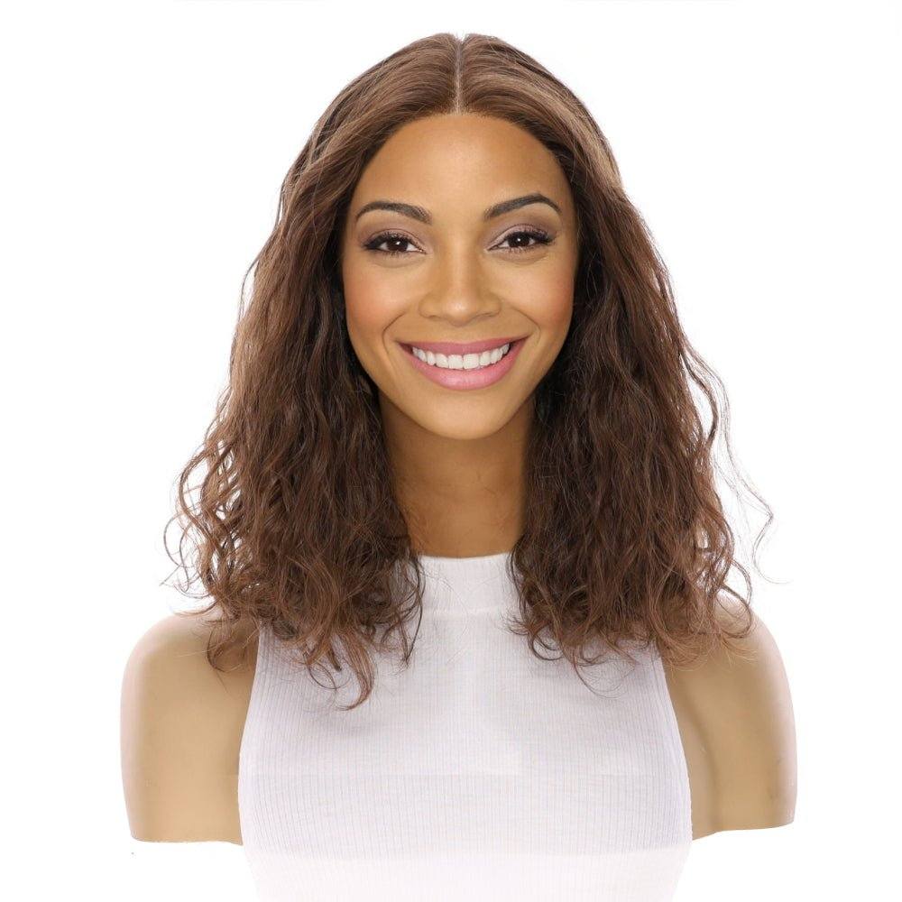 16" Divine Luxe Lace Top Wig #6 Neutral Medium Brown Wavy - Image 2