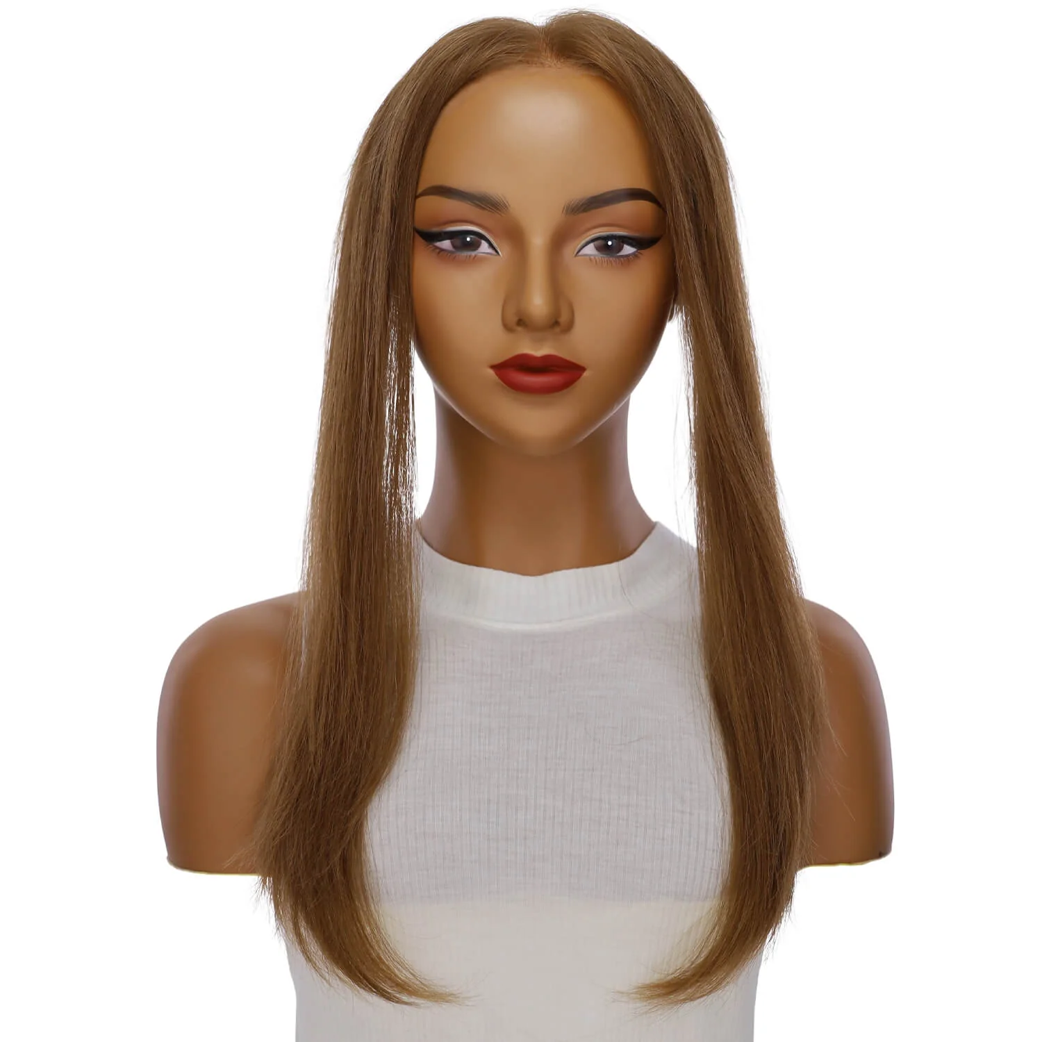 16" Hairline Topper #12 Warm Light Brown - Image 2