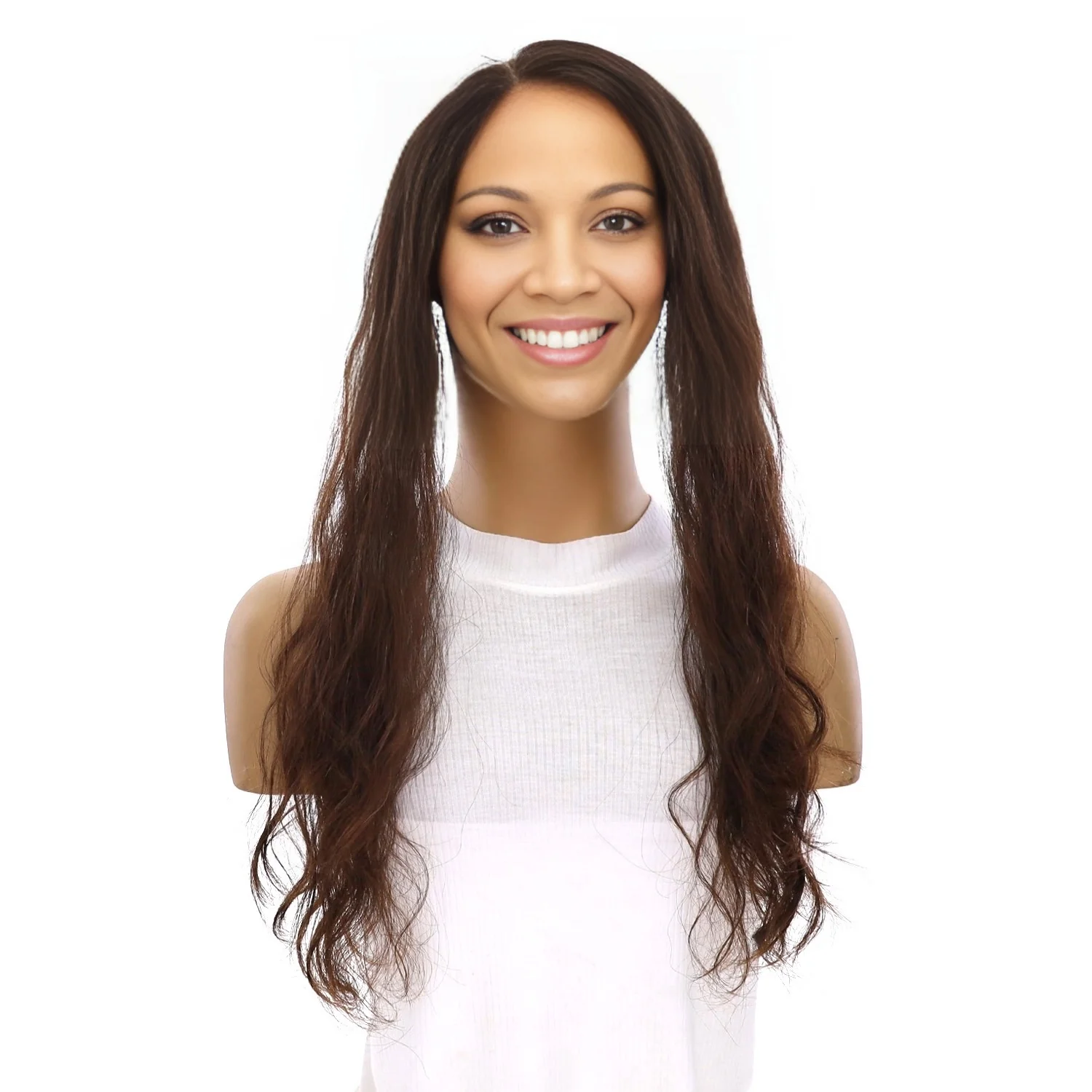 16" Hairline Topper #4 Dark Brown Wavy - Image 2