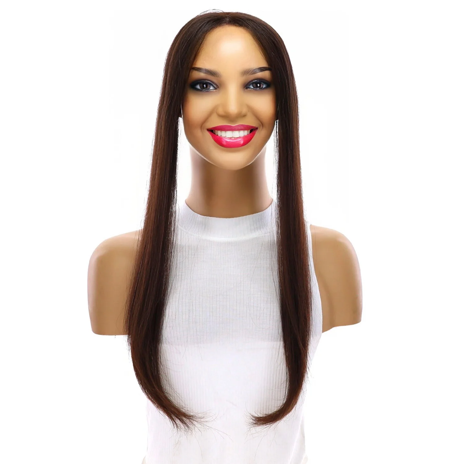 16" Hairline Topper #5 Warm Dark Brown - Image 2