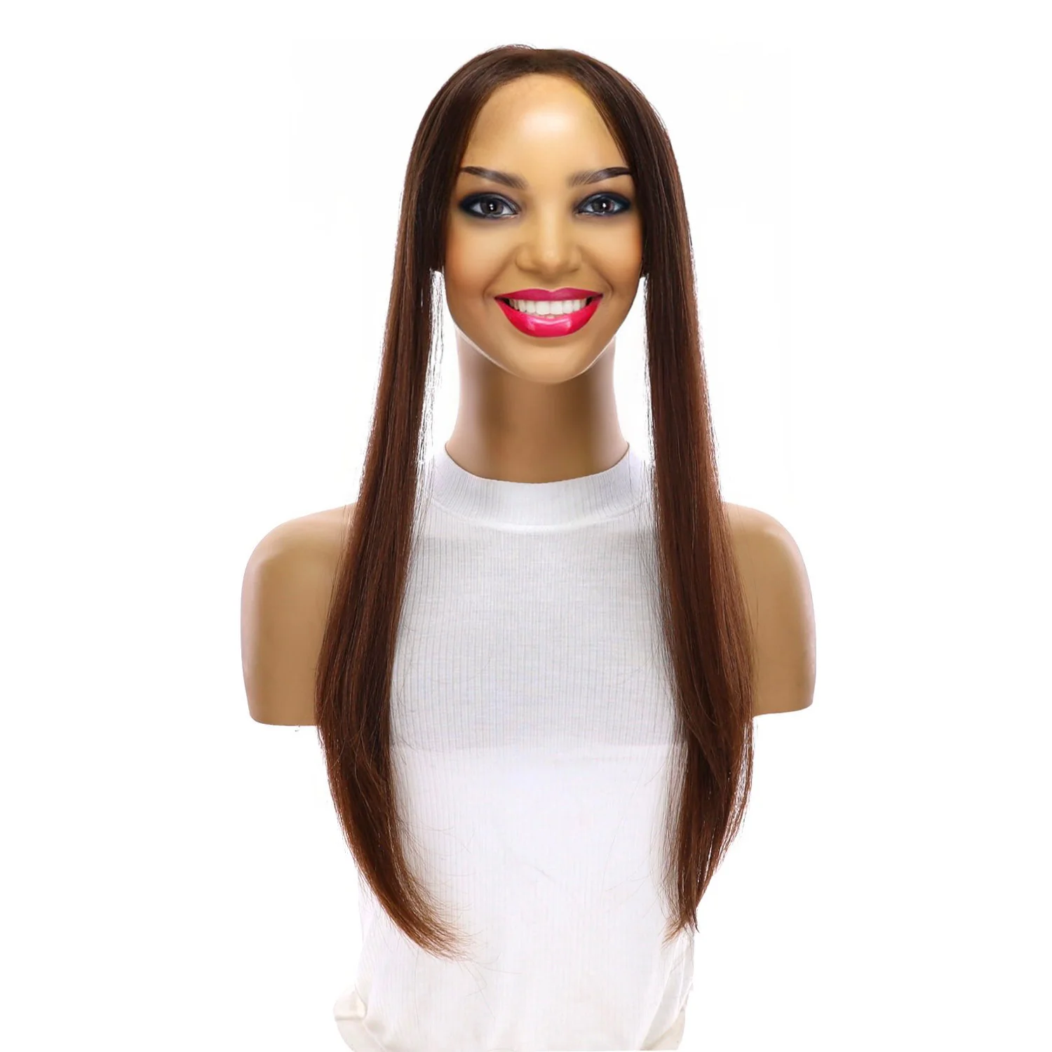 16" Hairline Topper #6 Neutral Medium Brown - Image 2